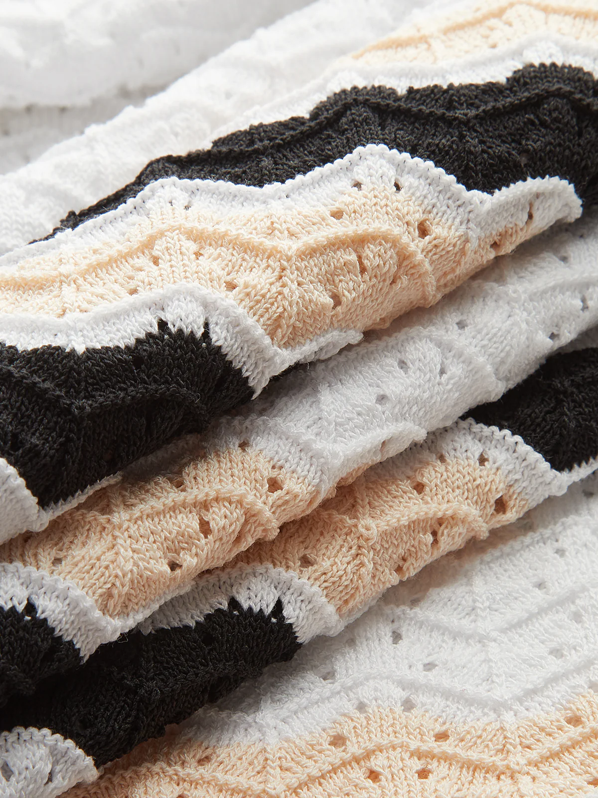 Striped Hem Knit Maxi Skirt - Takermore