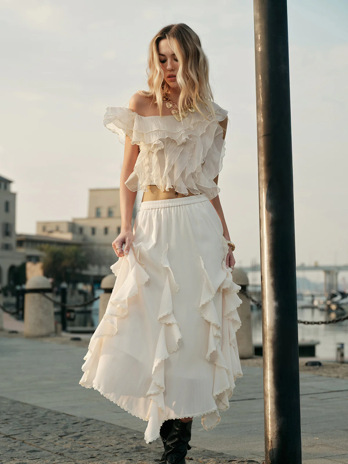 Flowy Ruffled Skirt - Takermore