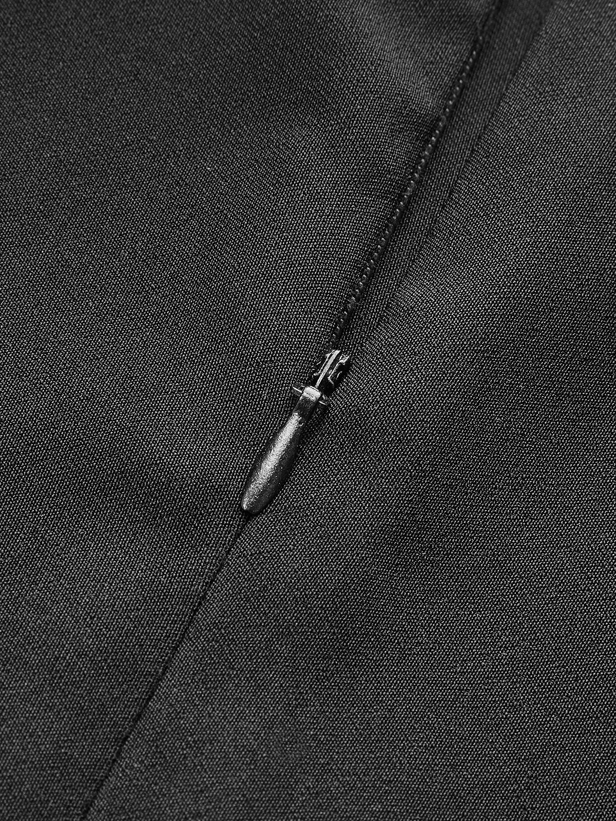 Cut-Out Side Metal Detail Zipper T-Shirt - Takermore