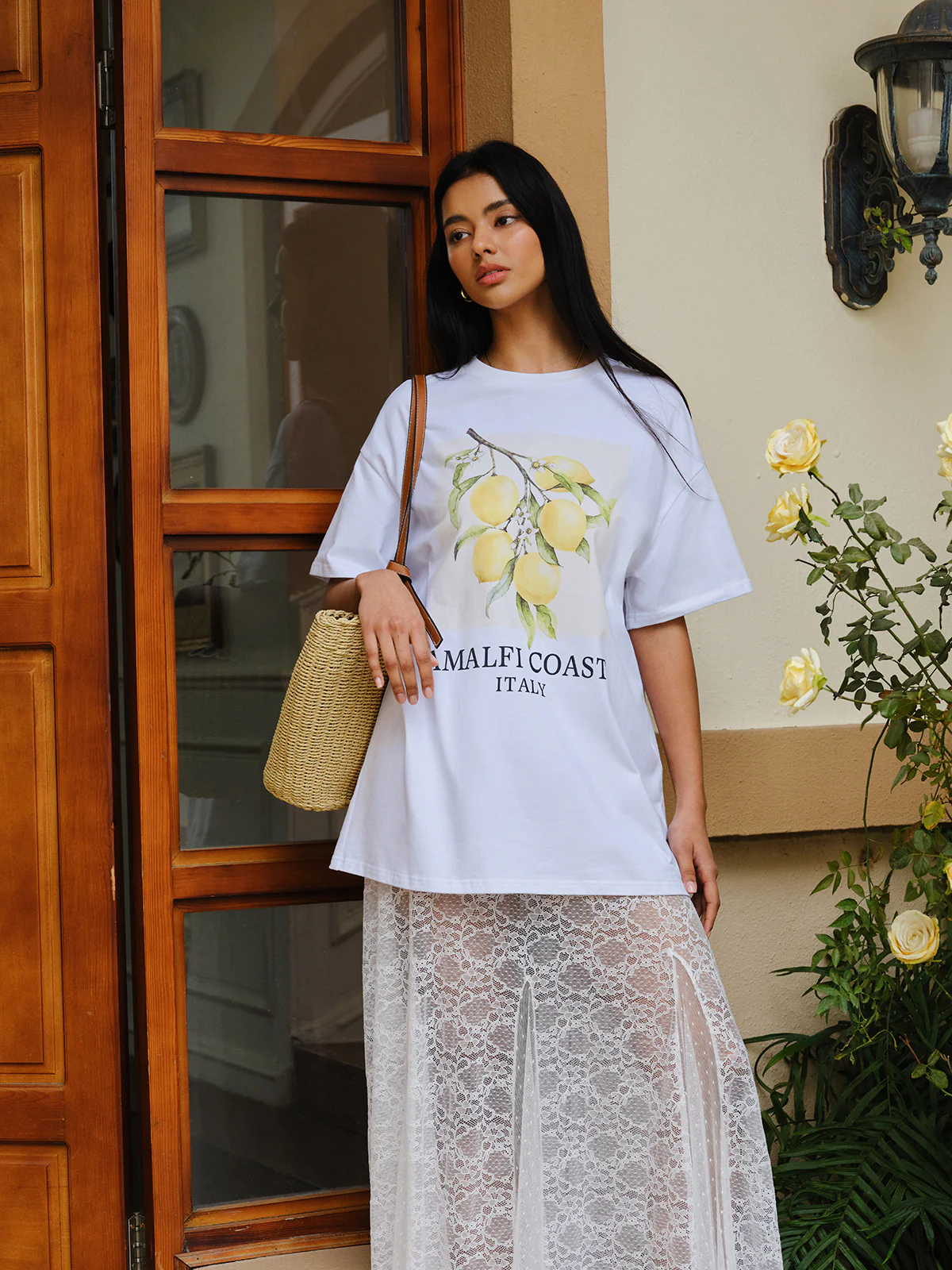 Cotton Print Oversized T-Shirt - Takermore