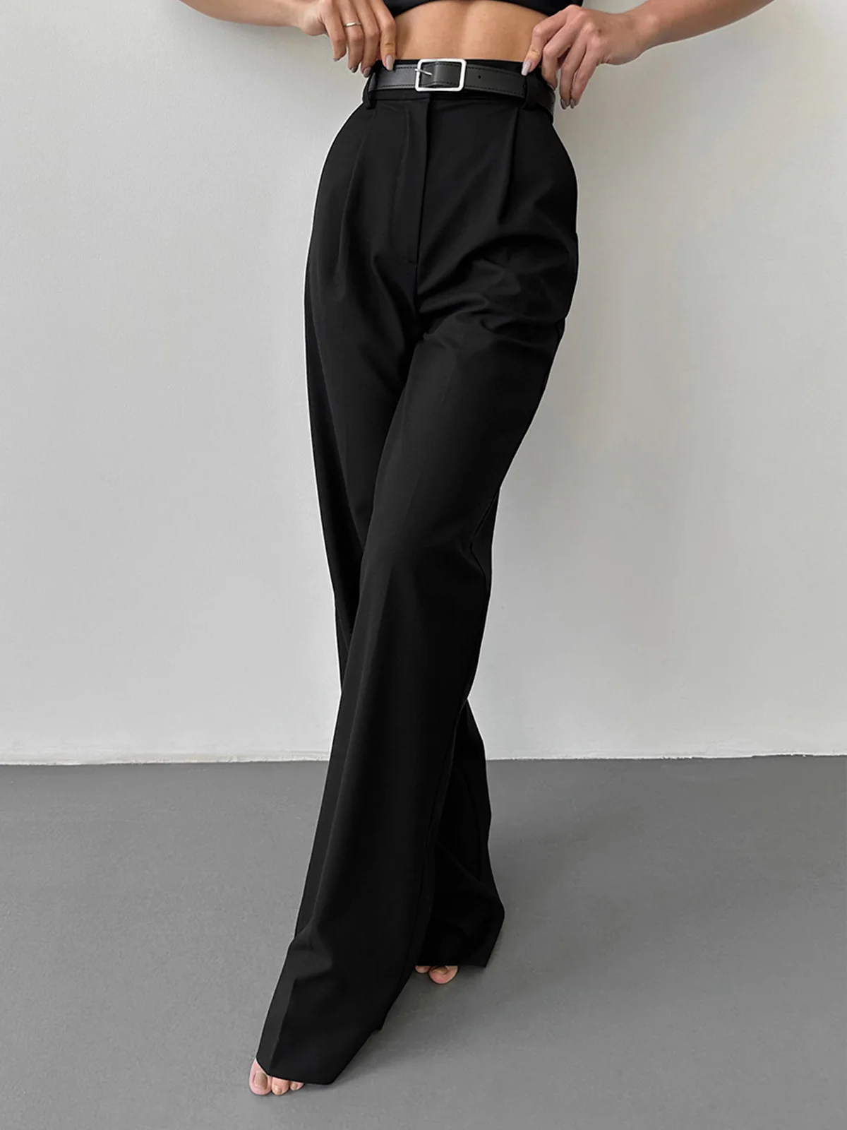 High-Waist Wide Leg Pants - Takermore