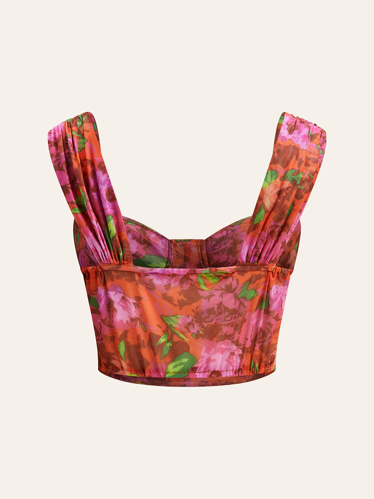Floral Mesh Corset Top - Takermore