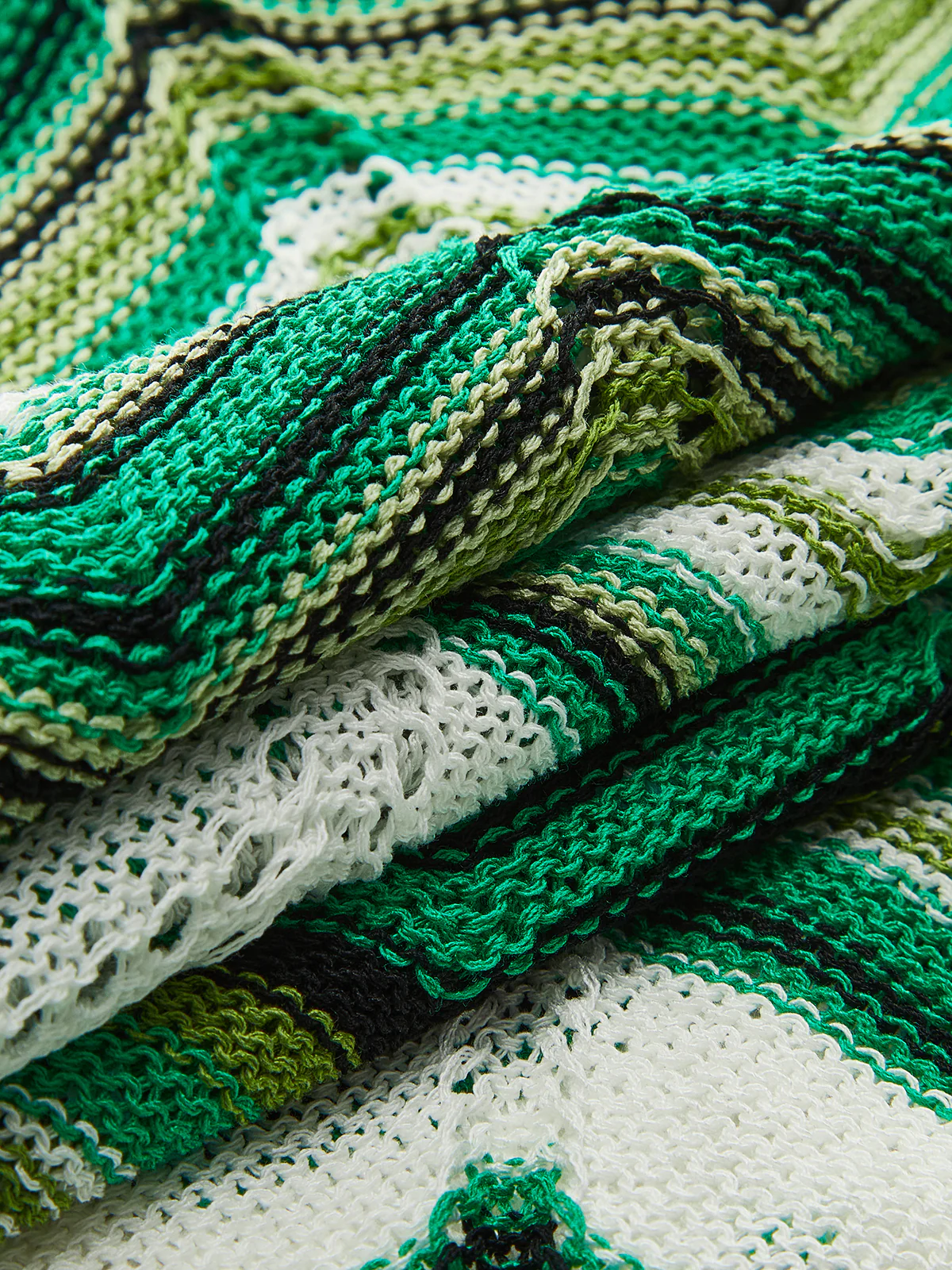 Chevron-Patterned Tie-Strap Knit Midi Dress - Takermore