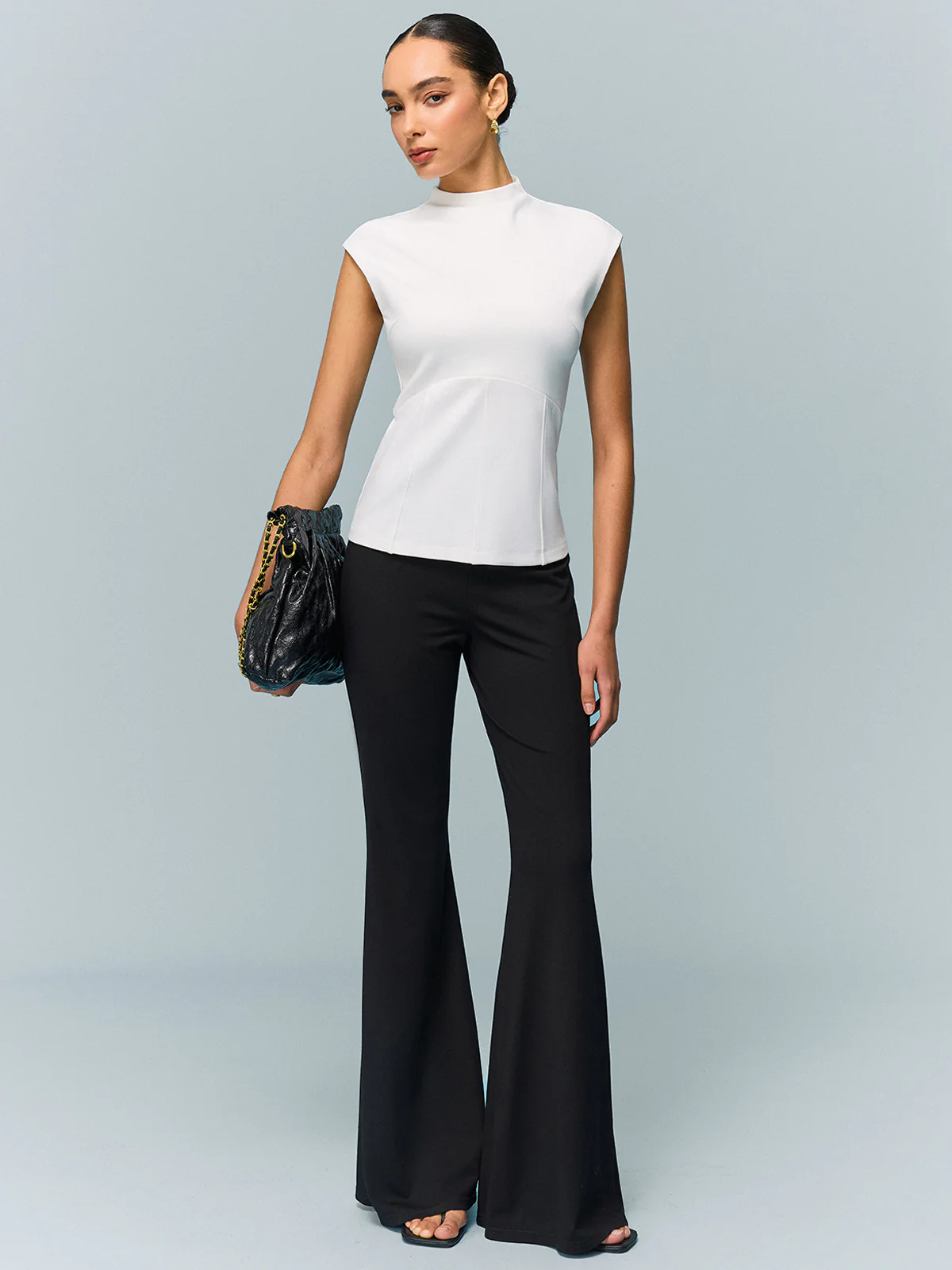 Mock Neck Corset Top - Takermore