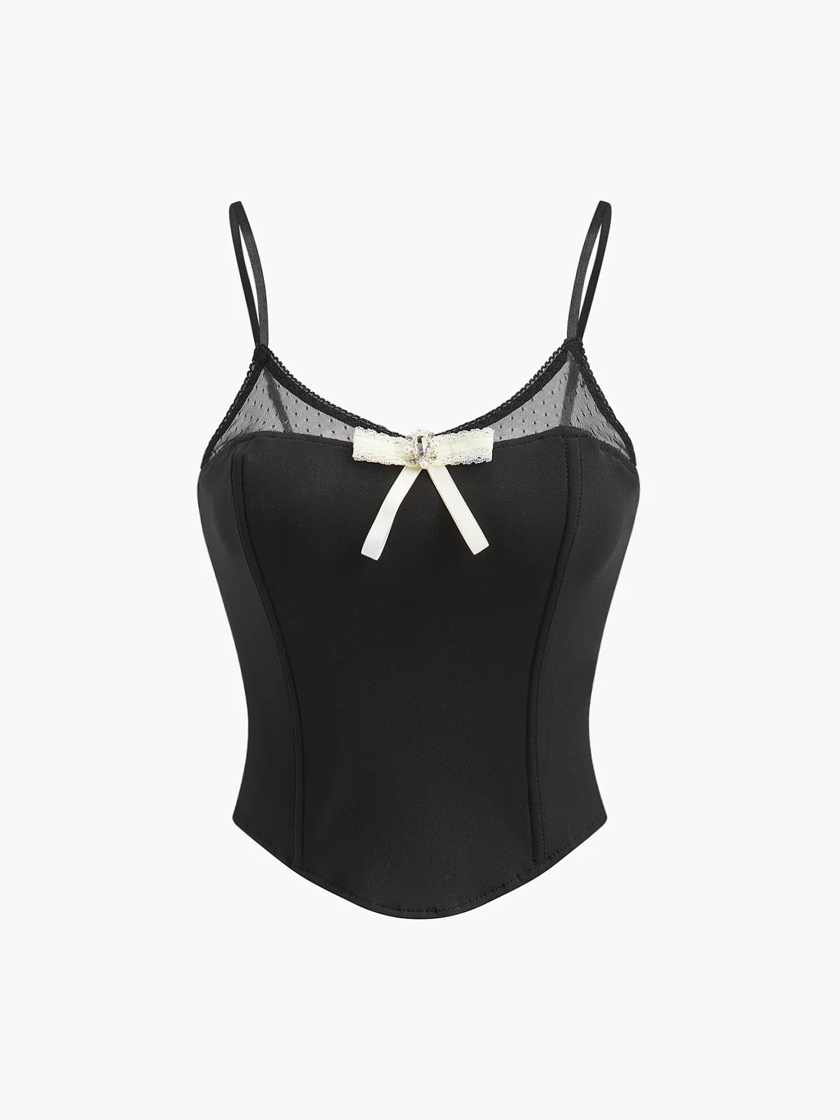 Rhinestone Bow Petite Cami Top - Takermore