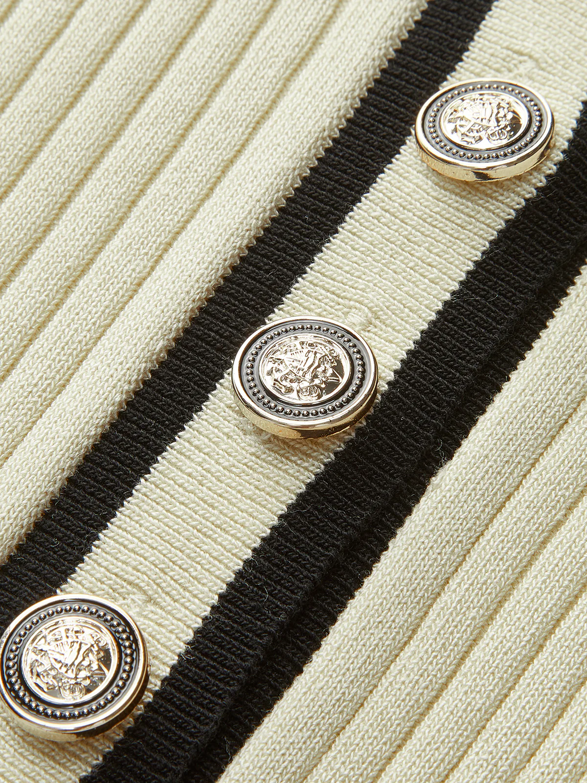 Contrast Trim Collared Rib Knit Short Sleeve Midi Dress - Takermore