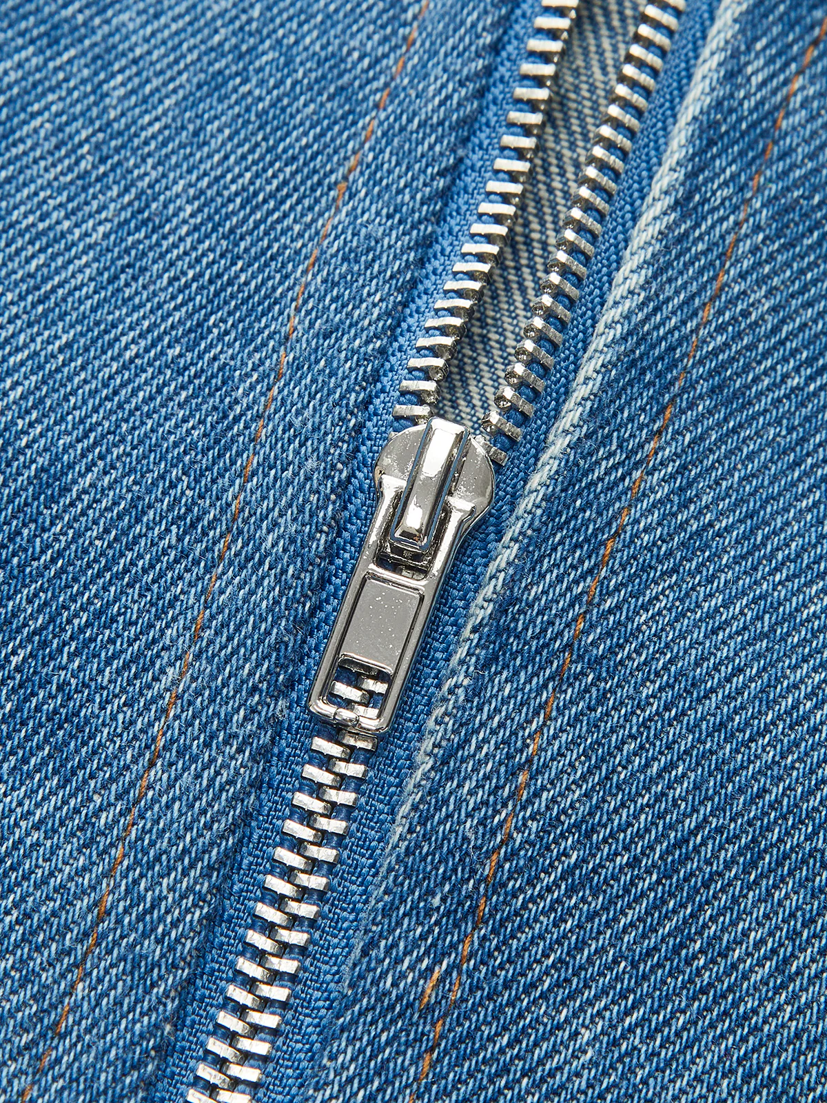 Denim Panel Contrast Strap Corset Top - Takermore