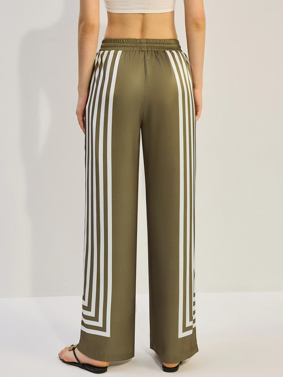 Striped Satin Pants - Takermore