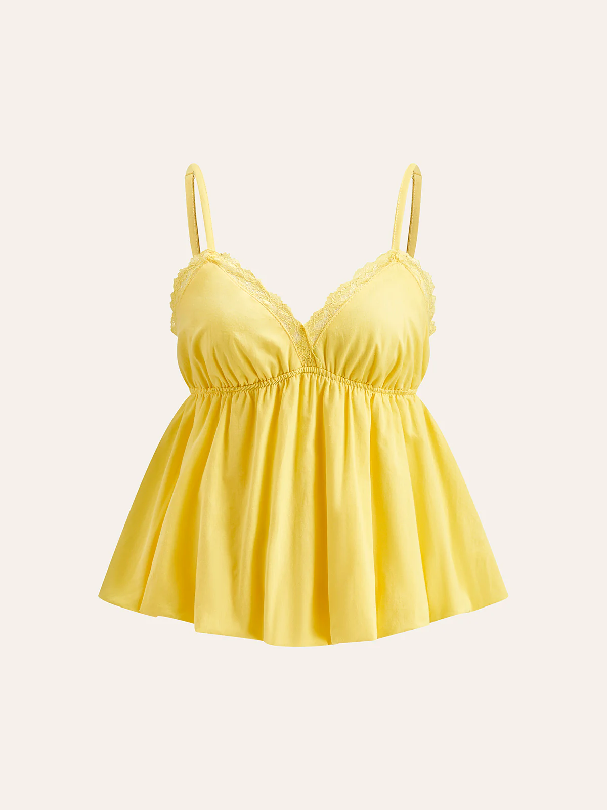 Lace-Trimmed V-Neck Cami Top - Takermore