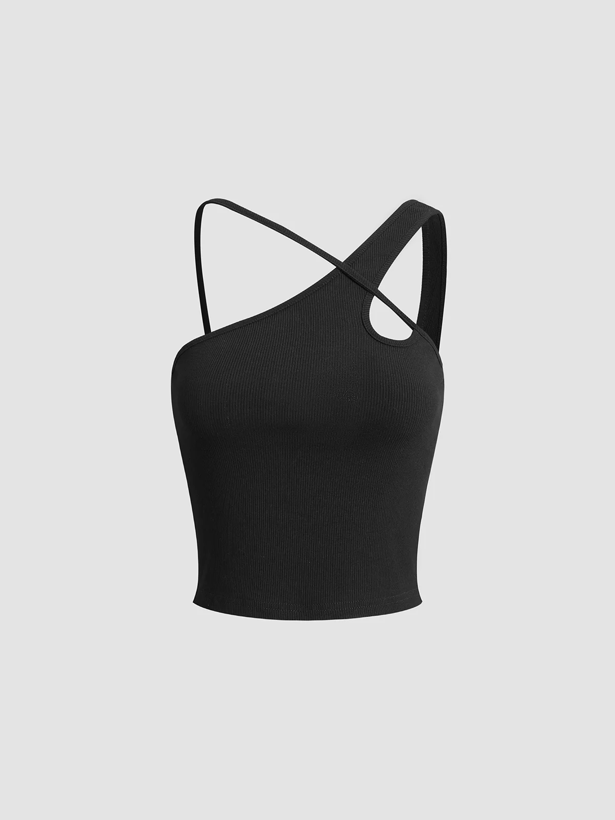 Asymmetrical Halter Tank Top - Takermore