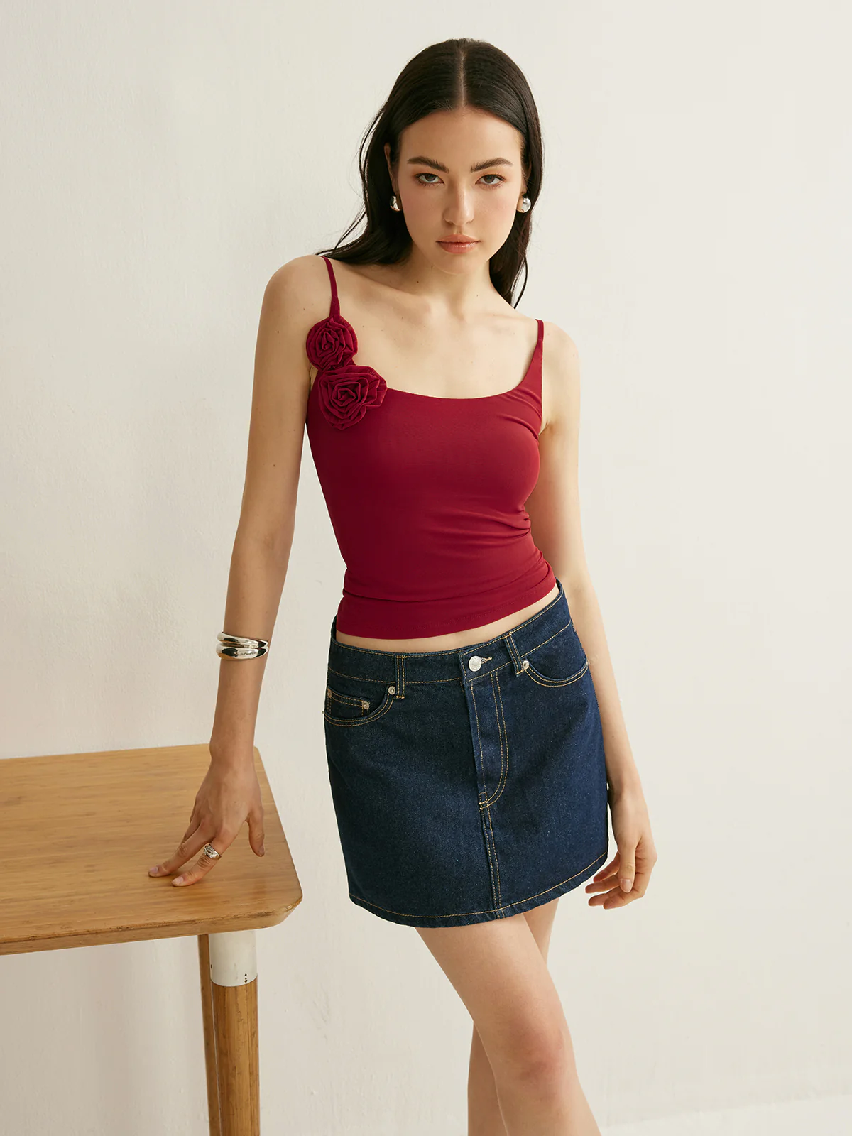 Floral Detail Cami Top - Takermore