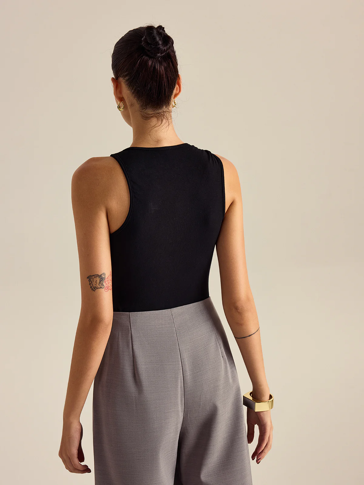 Metal Decor Sleeveless Top - Takermore