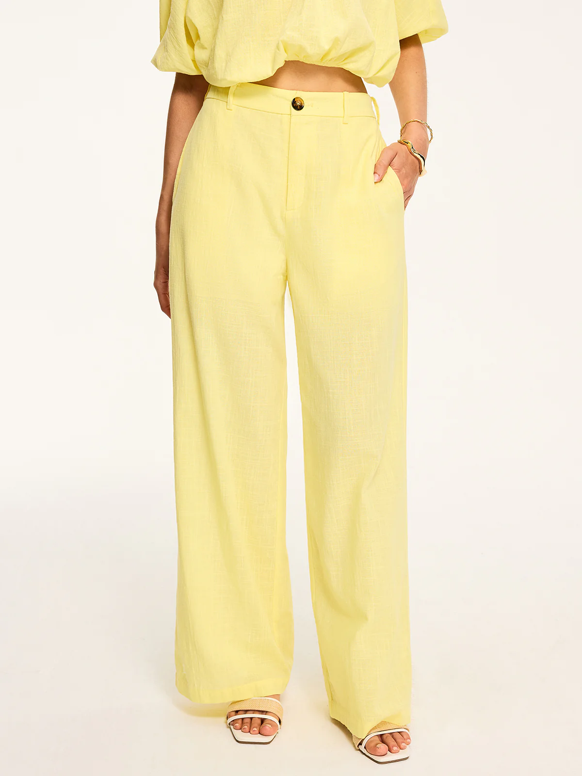 High-Waisted Wide-Leg Pants - Takermore