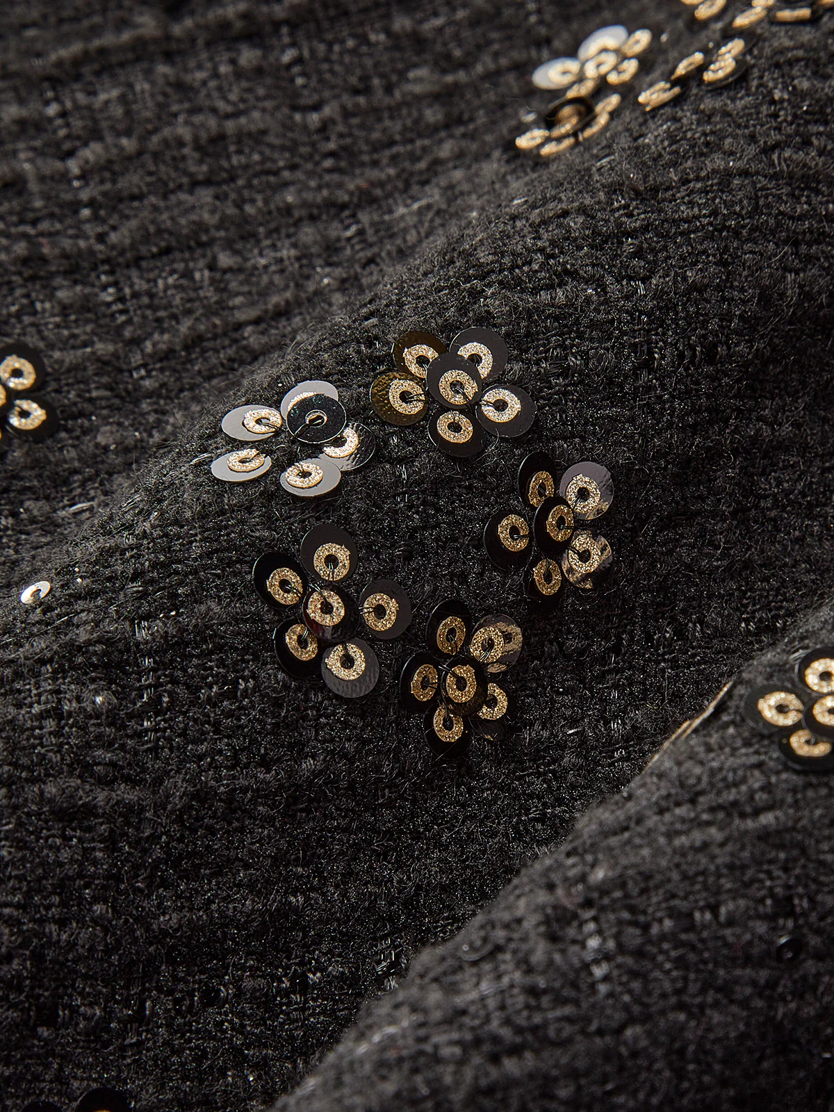 Sequins Floral Tweed Skirt - Takermore