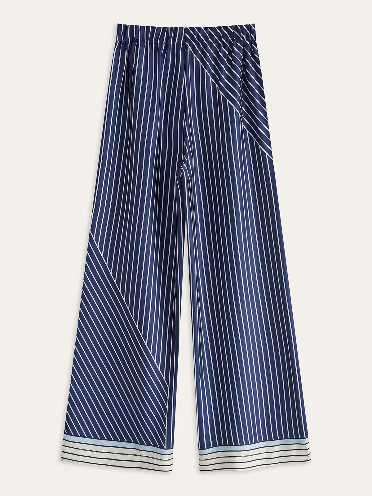 Asymmetrical Stripe Pants - Takermore