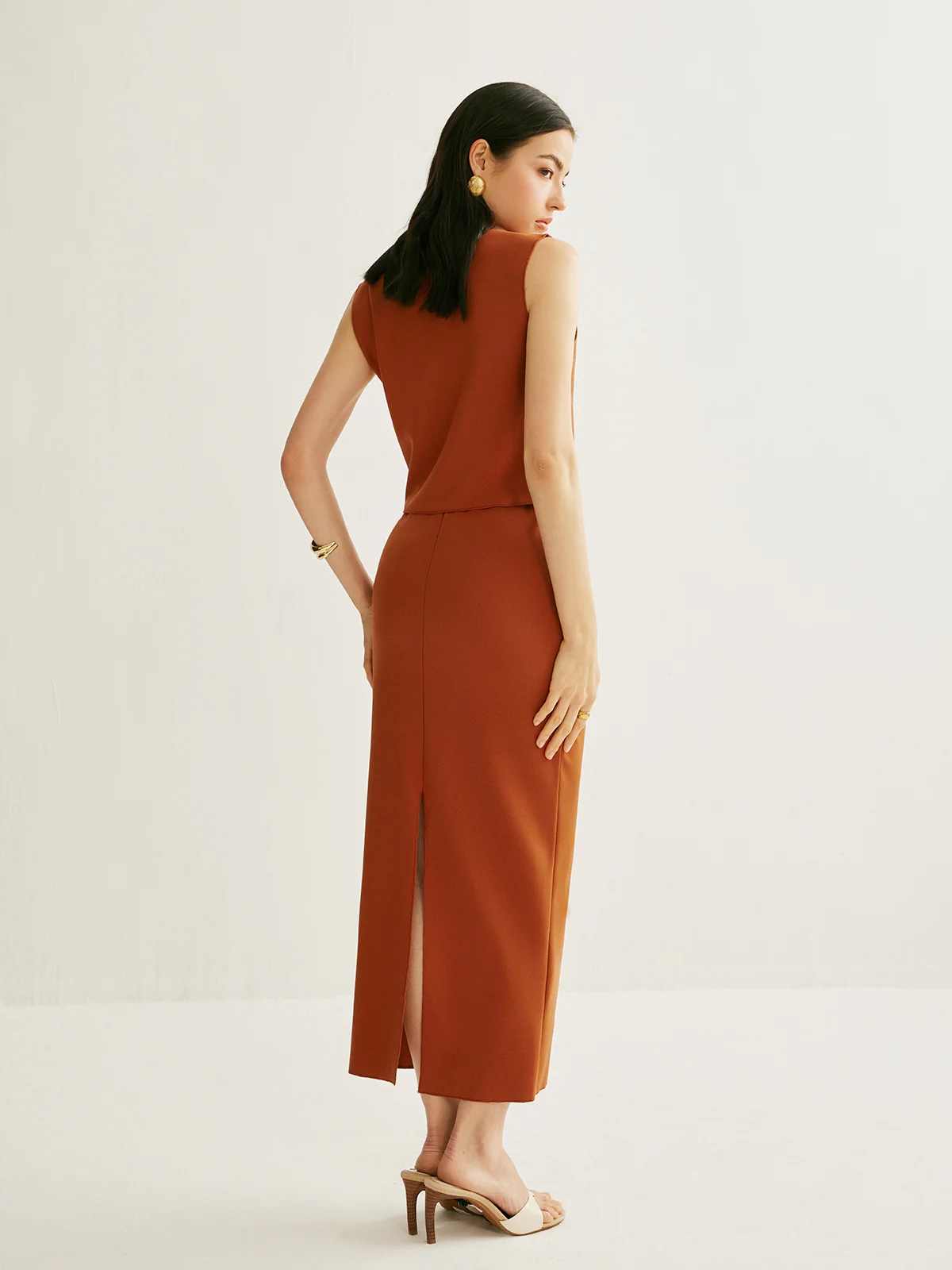 Elastic Waist A-Line Skirt - Takermore