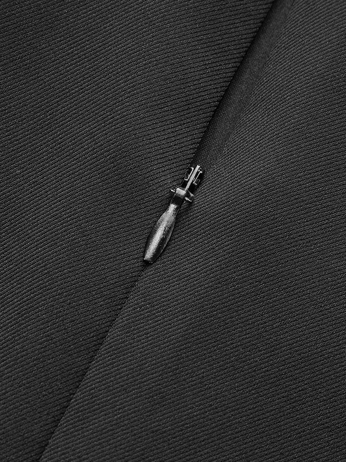 Asymmetric Ruched Wrap Mini Skirt with Metal Buckle - Takermore