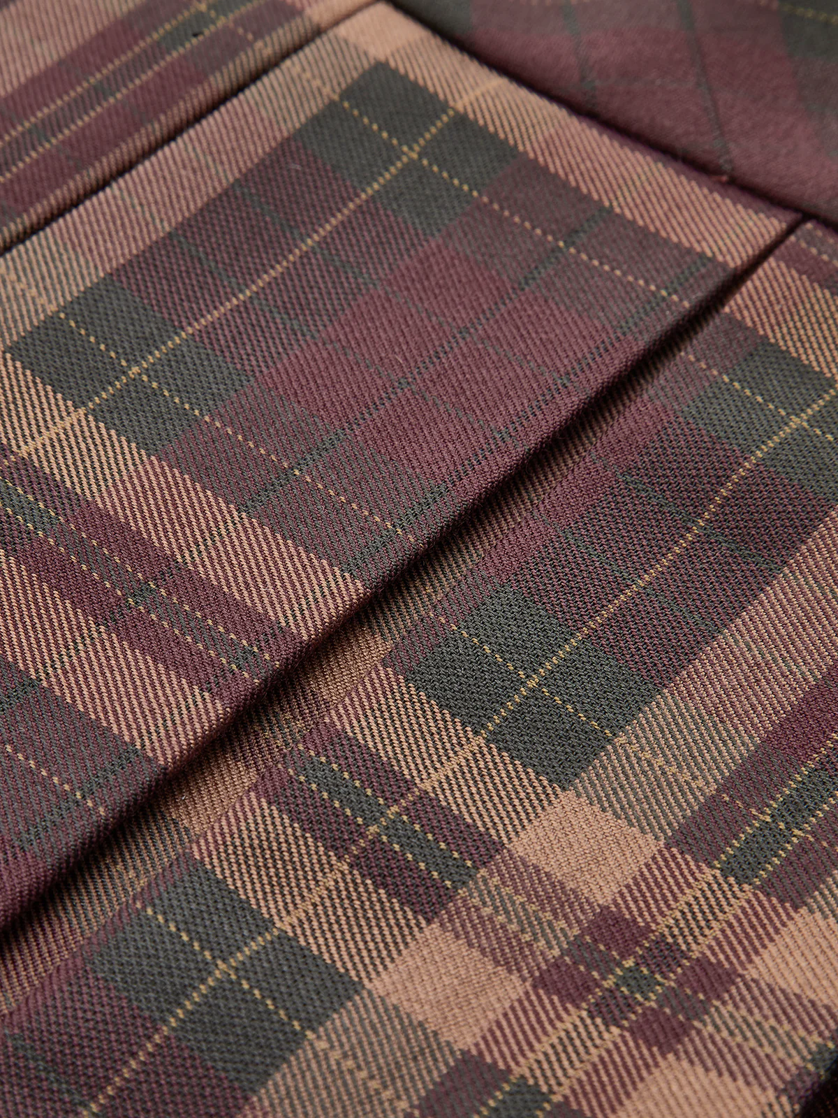 Checked Pleated Mini Skirt - Takermore