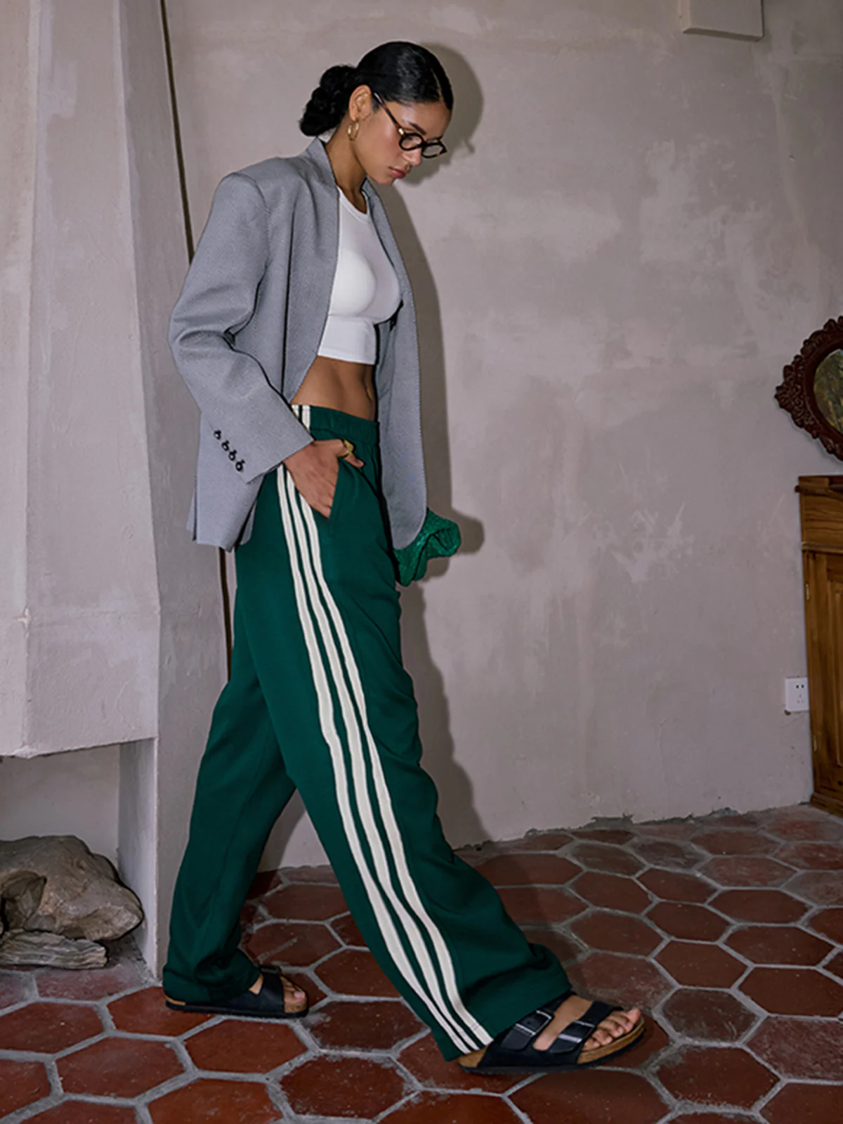 Casual Striped Patchwork Pants - Takermore