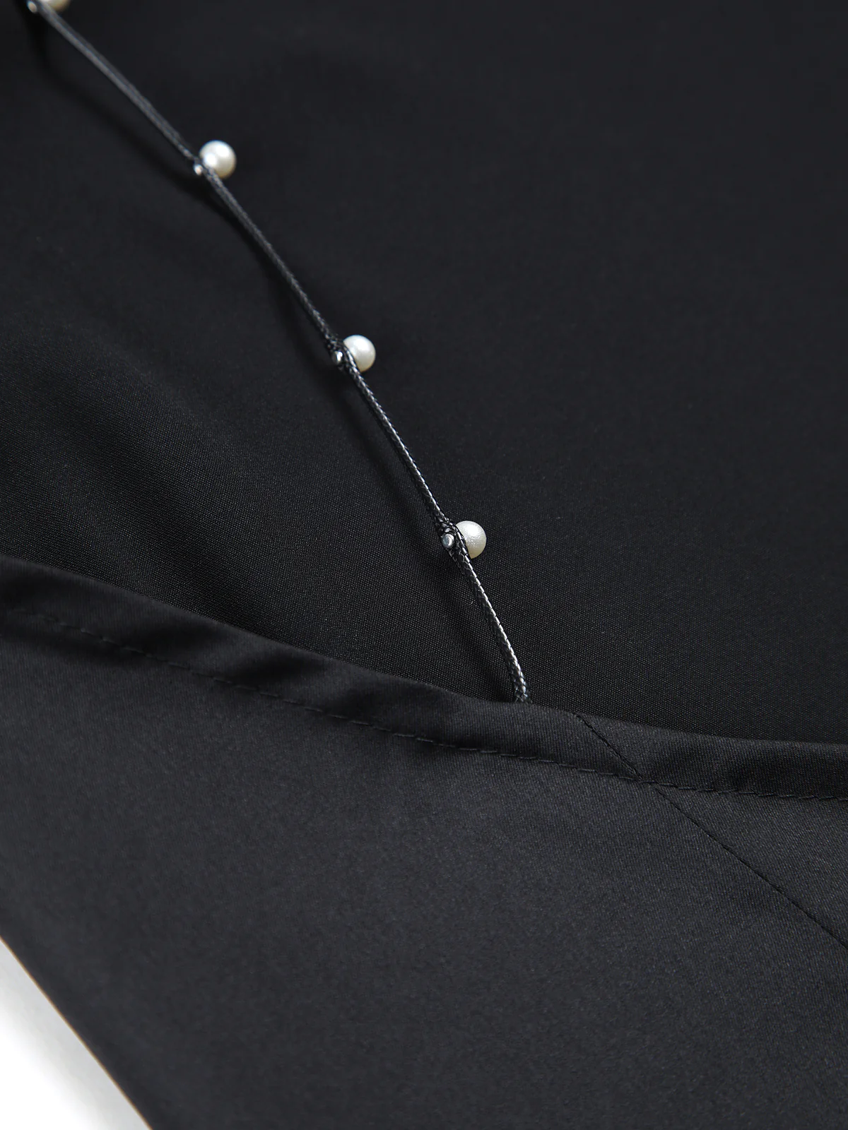 Hold My Pearls Open Back Satin Long Dress - Takermore