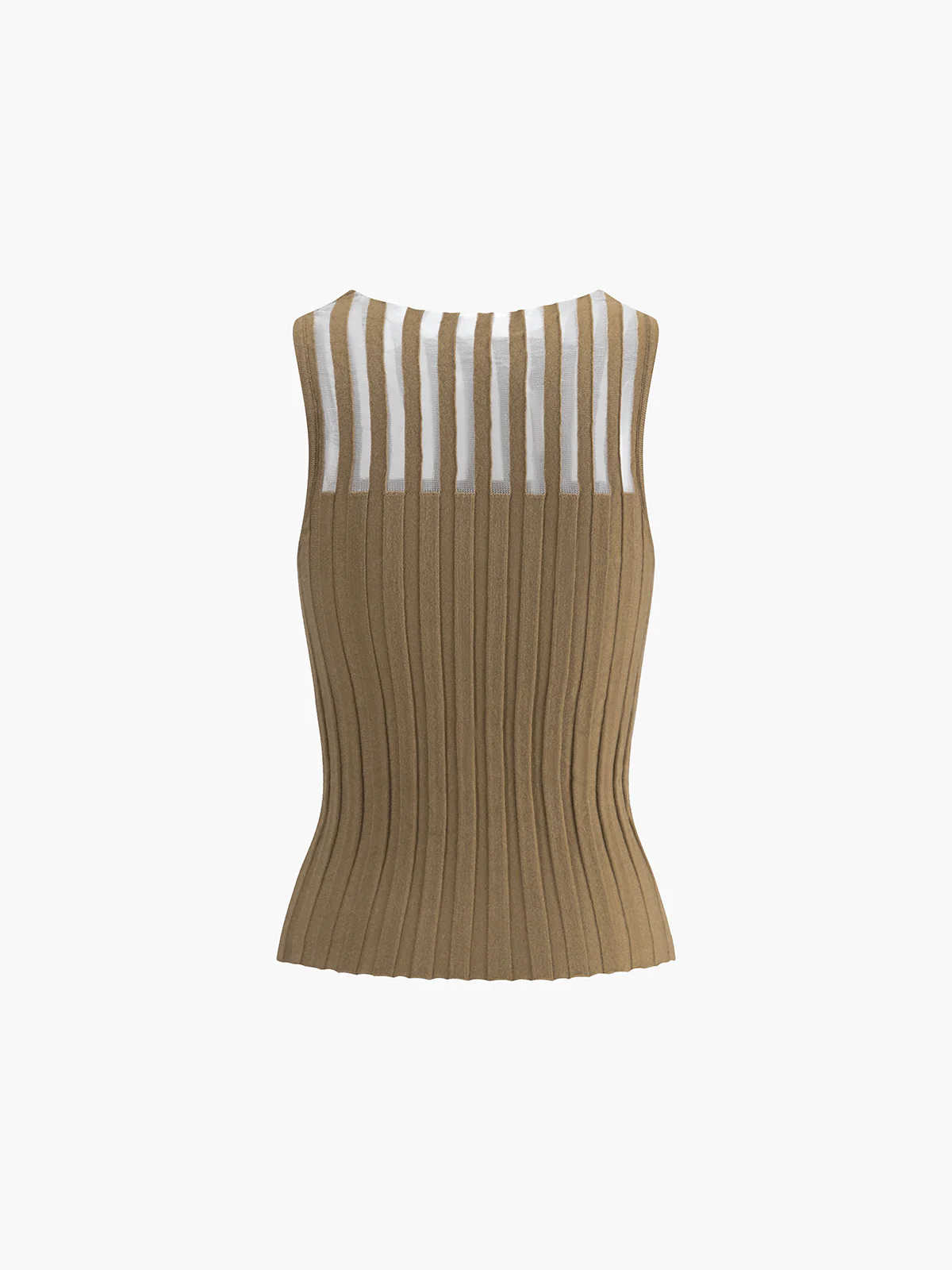 Sheer Ribbed Tank Top - Takermore