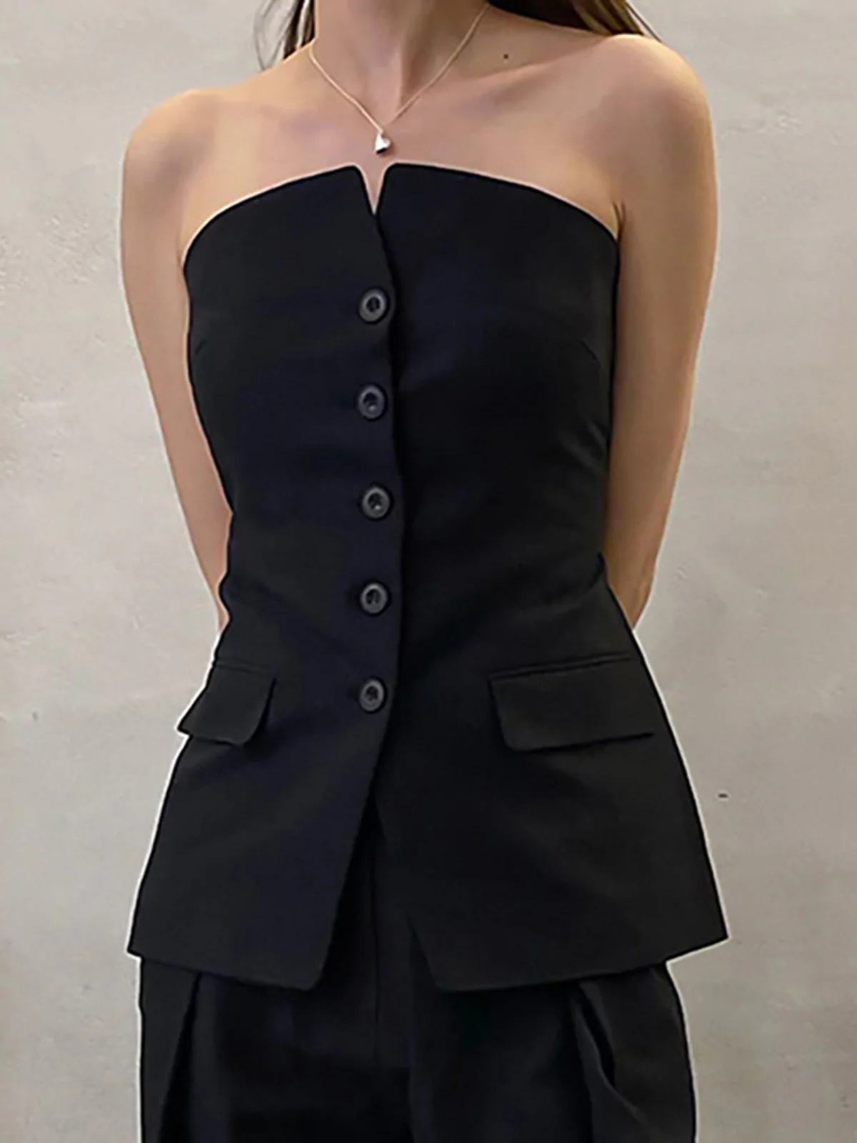 Button Down Tube Top - Takermore