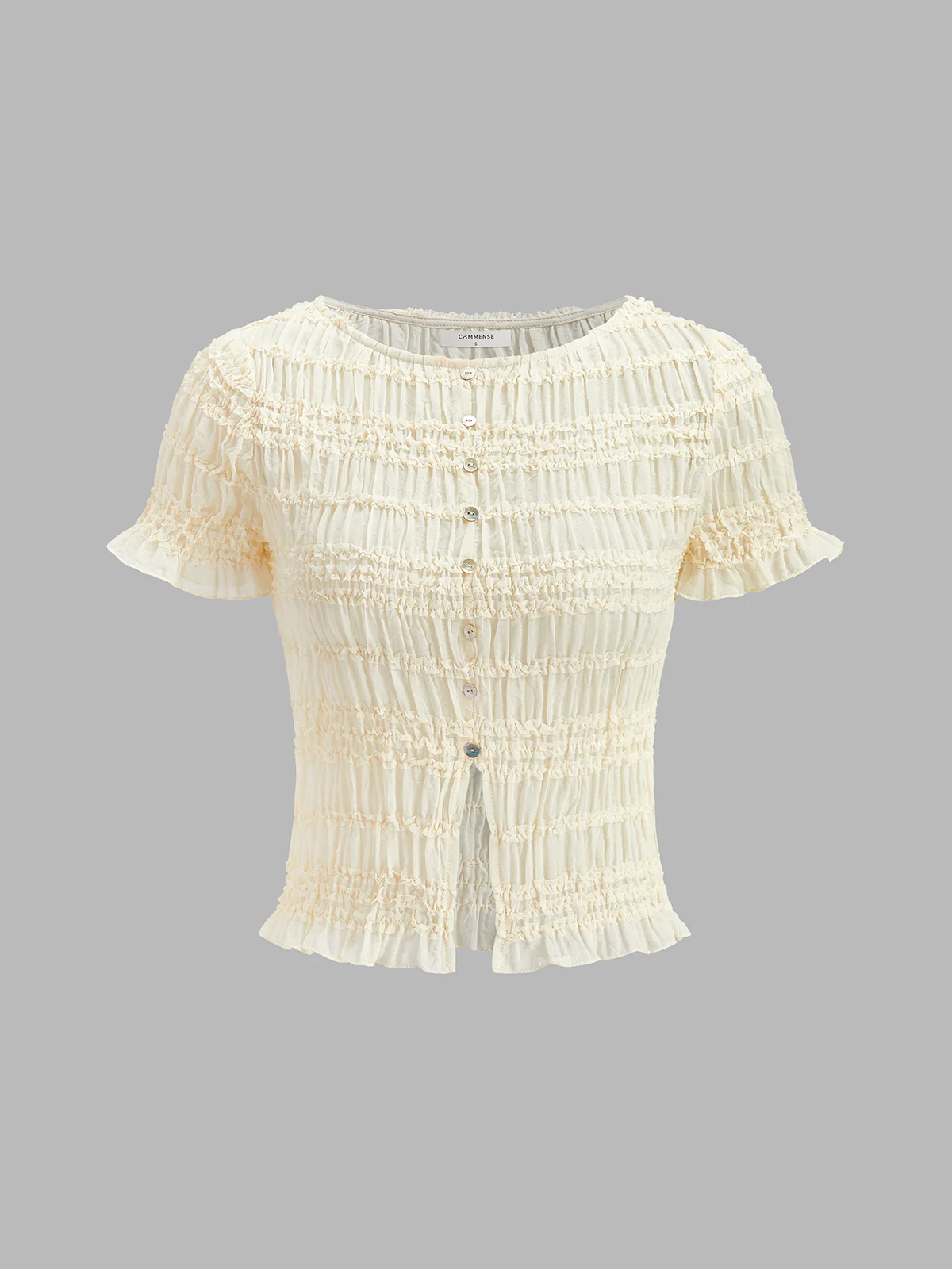 Ruffled Crop Top Skirt Set - Takermore