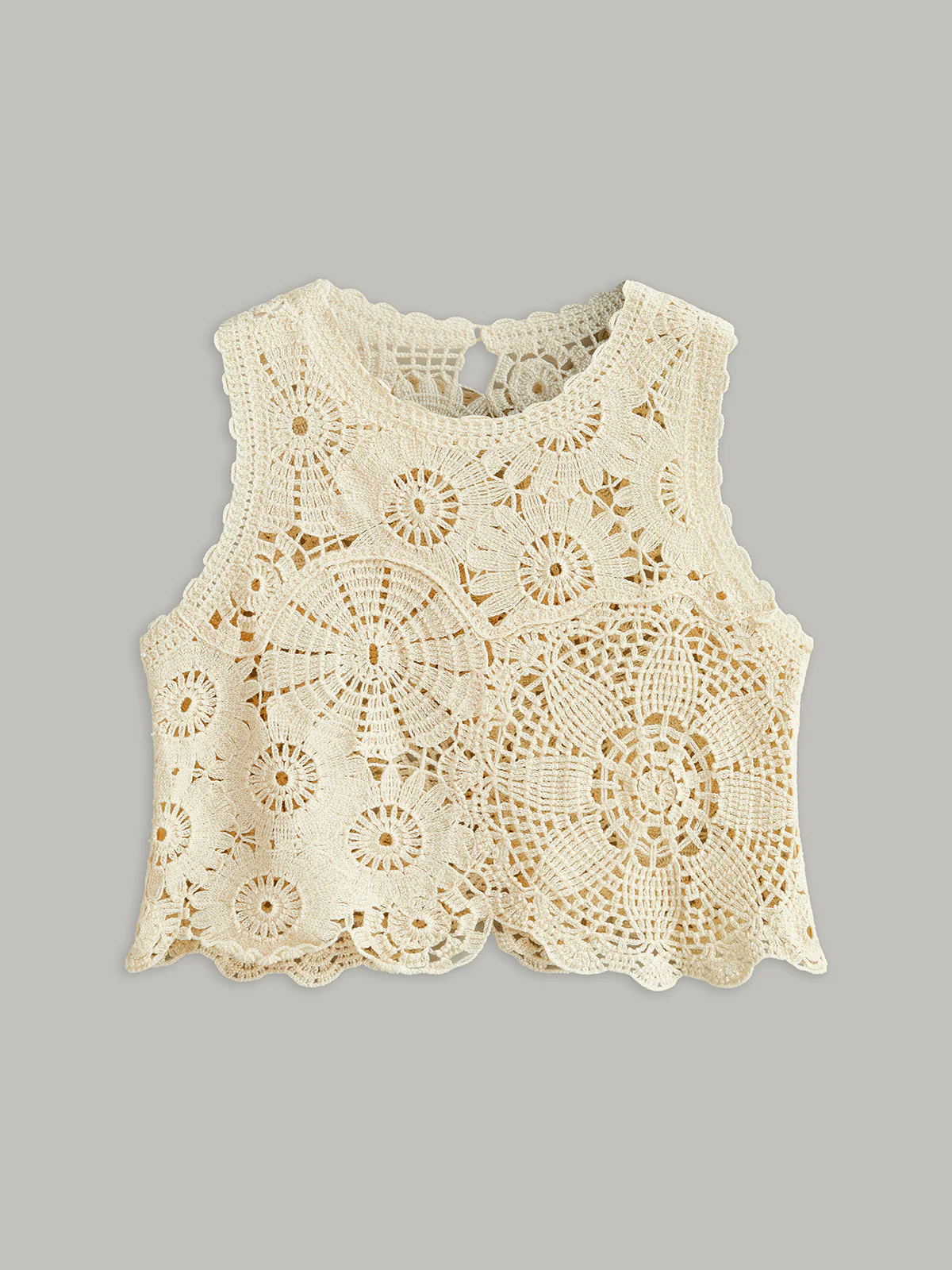 Embroidered Crochet Top - Takermore