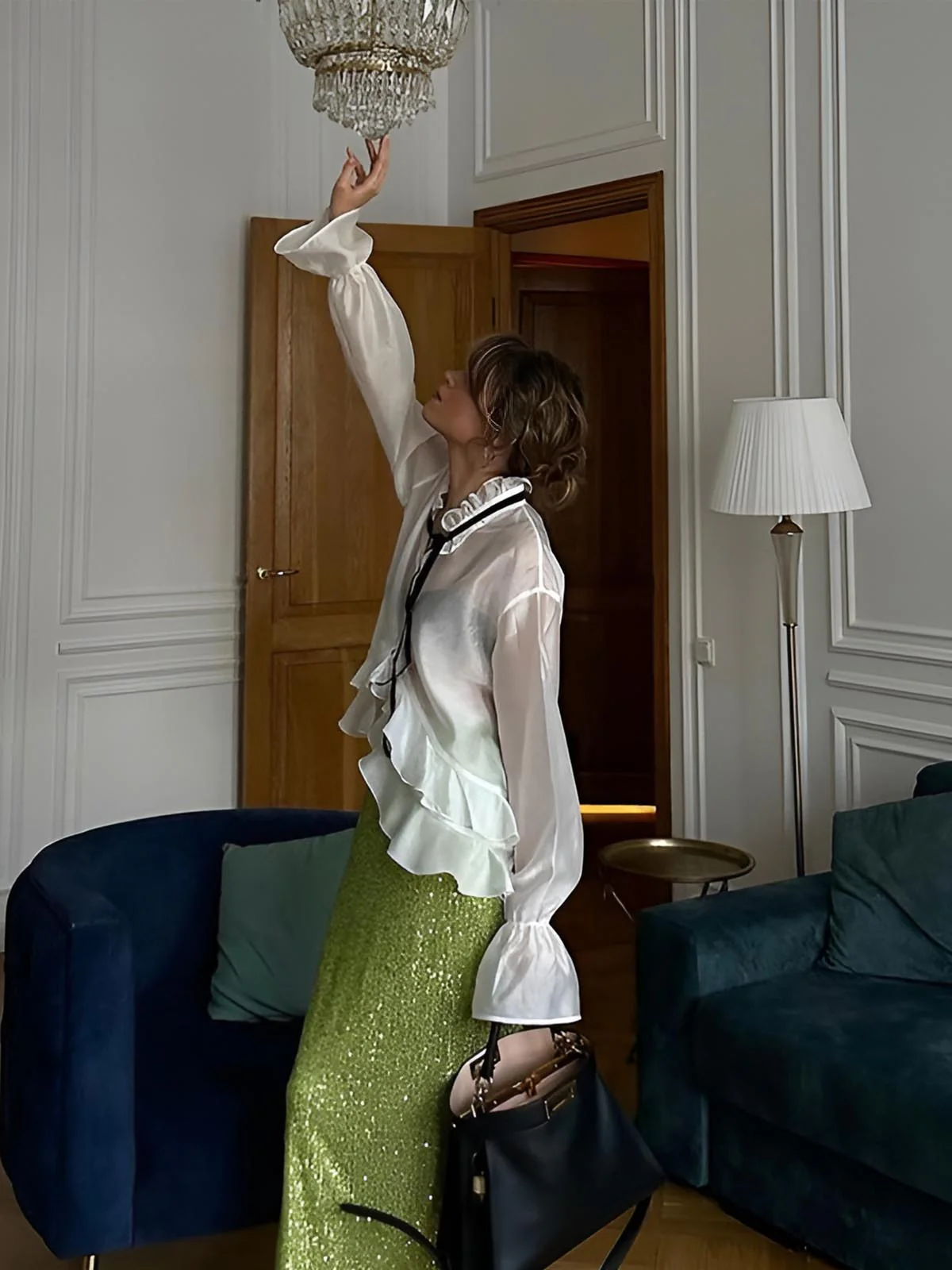 Tie-Neck Ruffle Shirt - Takermore