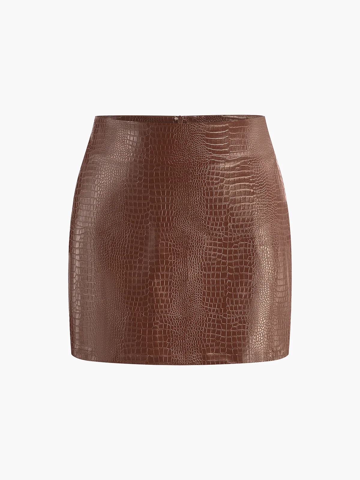 Faux Leather Textured Mini Skirt - Takermore