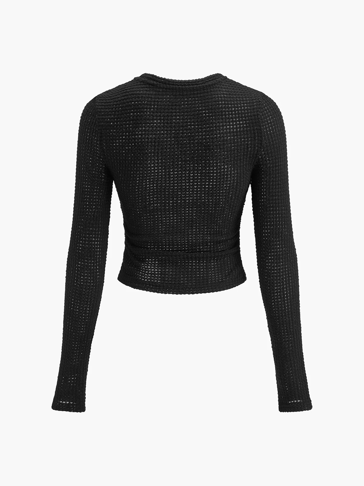 Plain Waffle Slim Sweater - Takermore