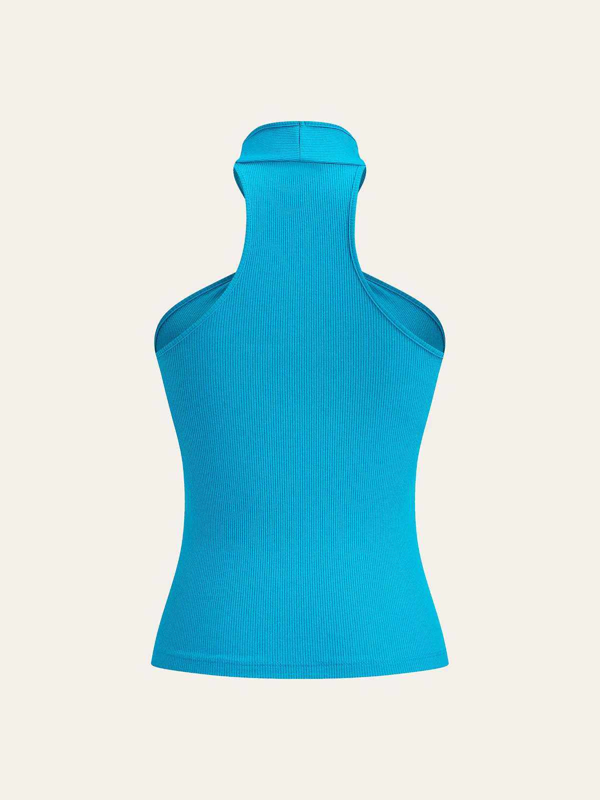 Ribbed Halter Neck Knot Top - Takermore