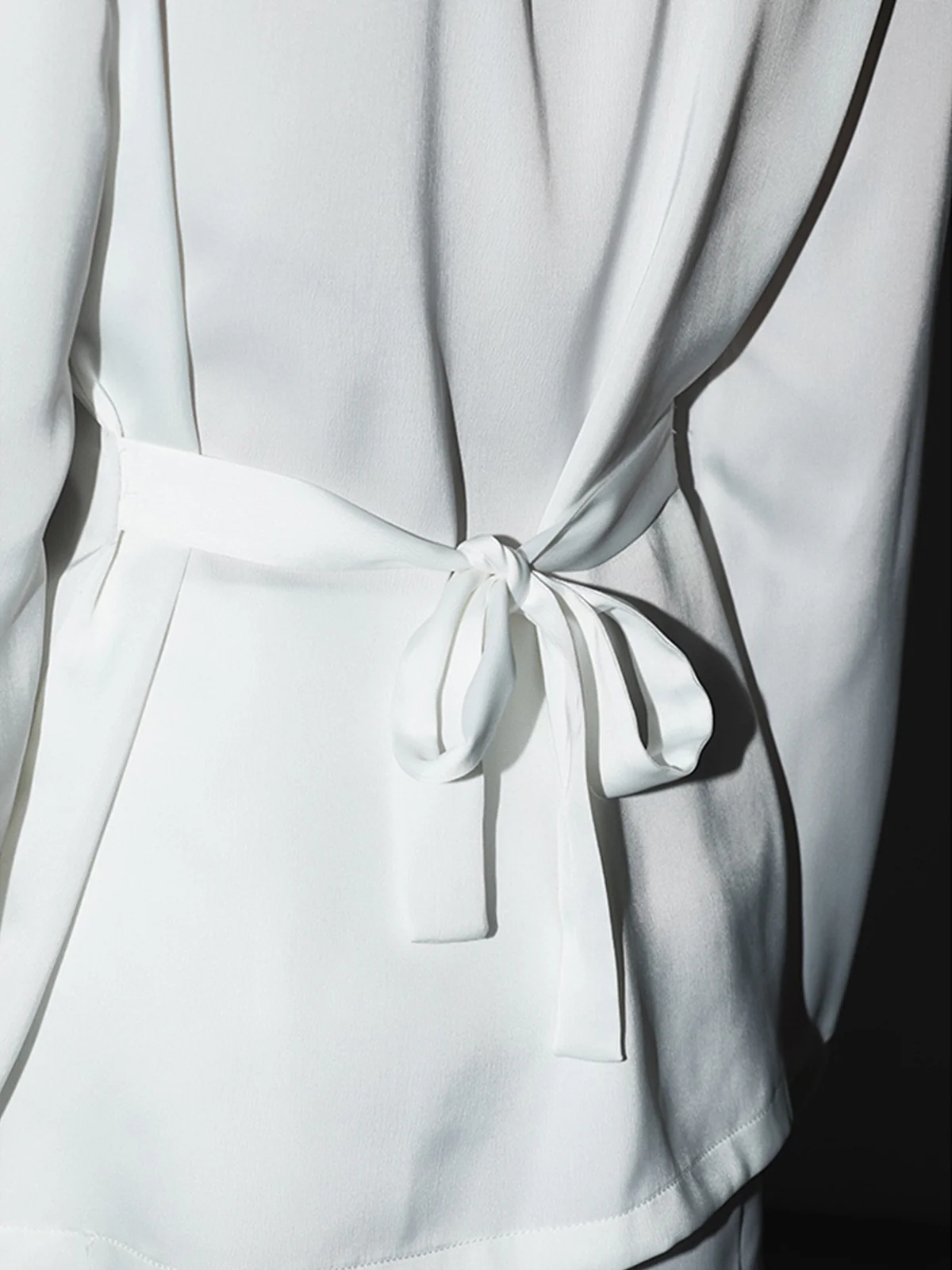 Leisure Oversized Satin Tie Back Shirt - Takermore