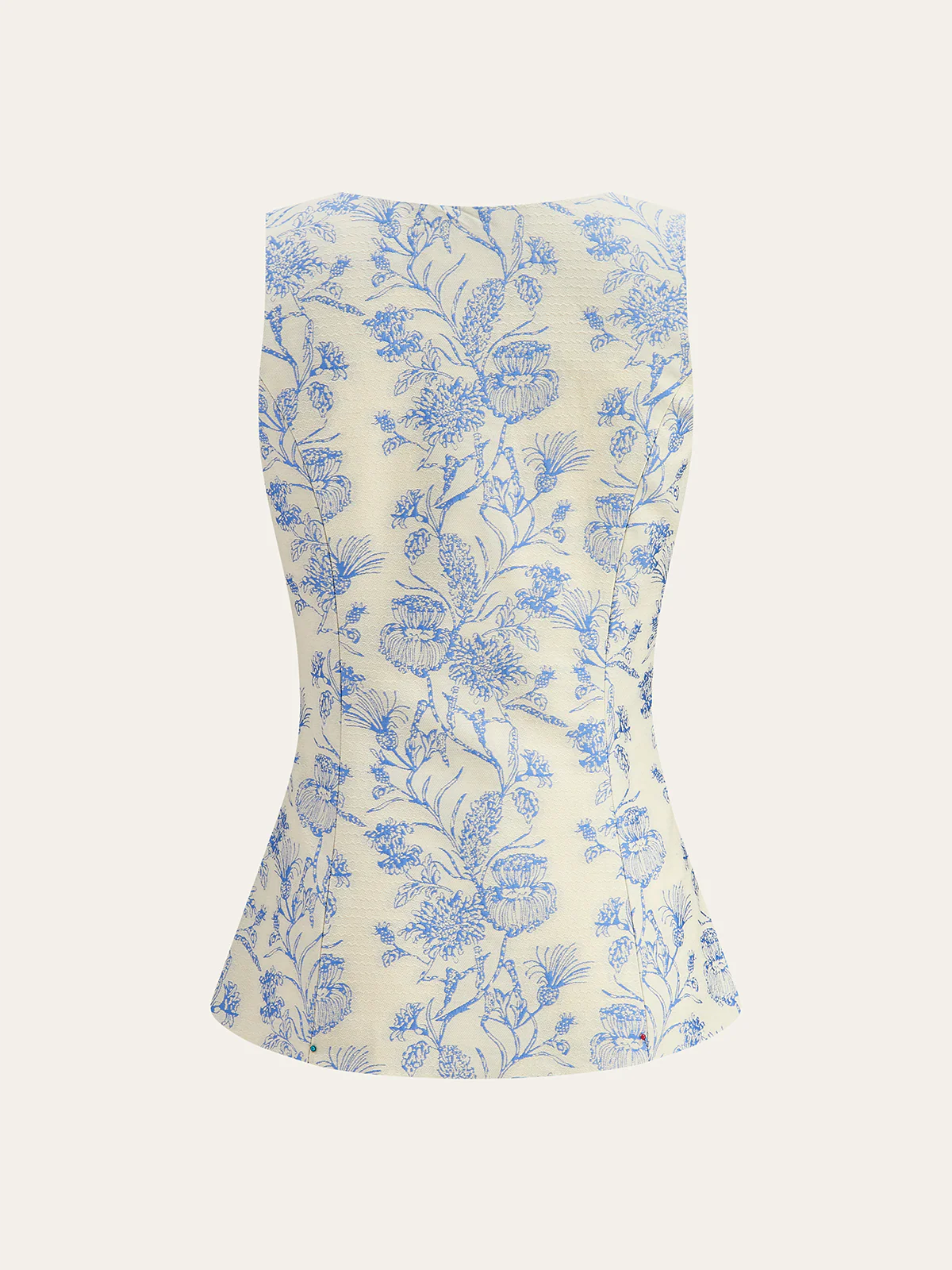 Jacquard Square-Neck Decor-Pockets Skirt Set - Takermore