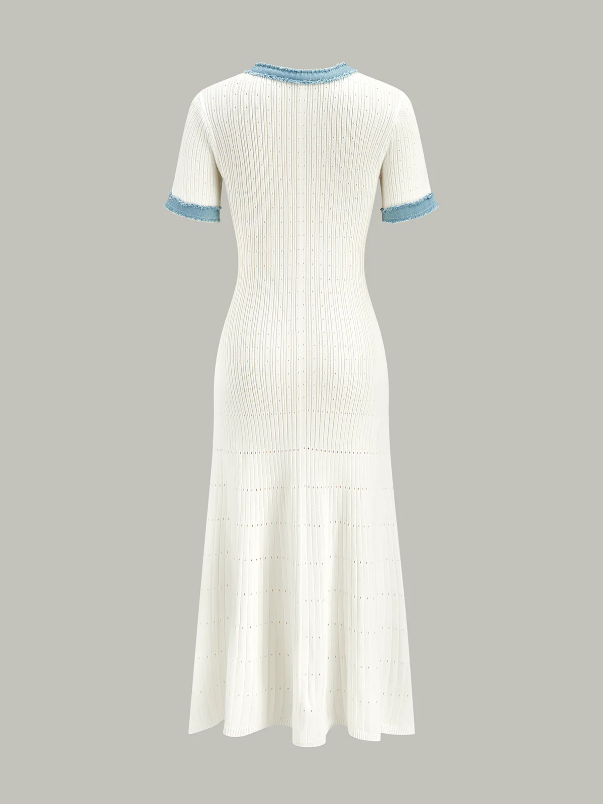 Trimmed Knit Midi Dress - Takermore