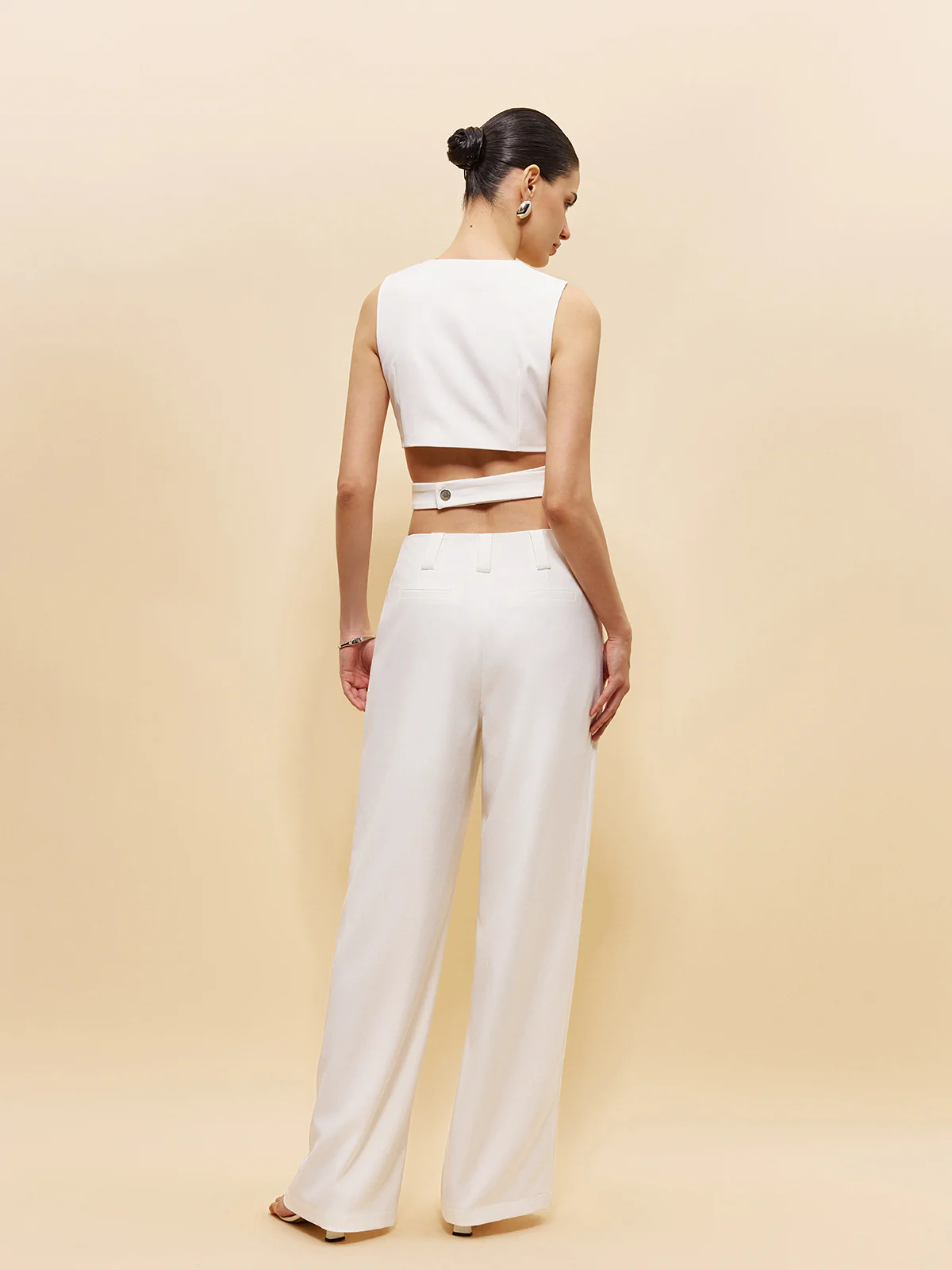 Mid-Waist Pockets Pants Without Belt - Takermore