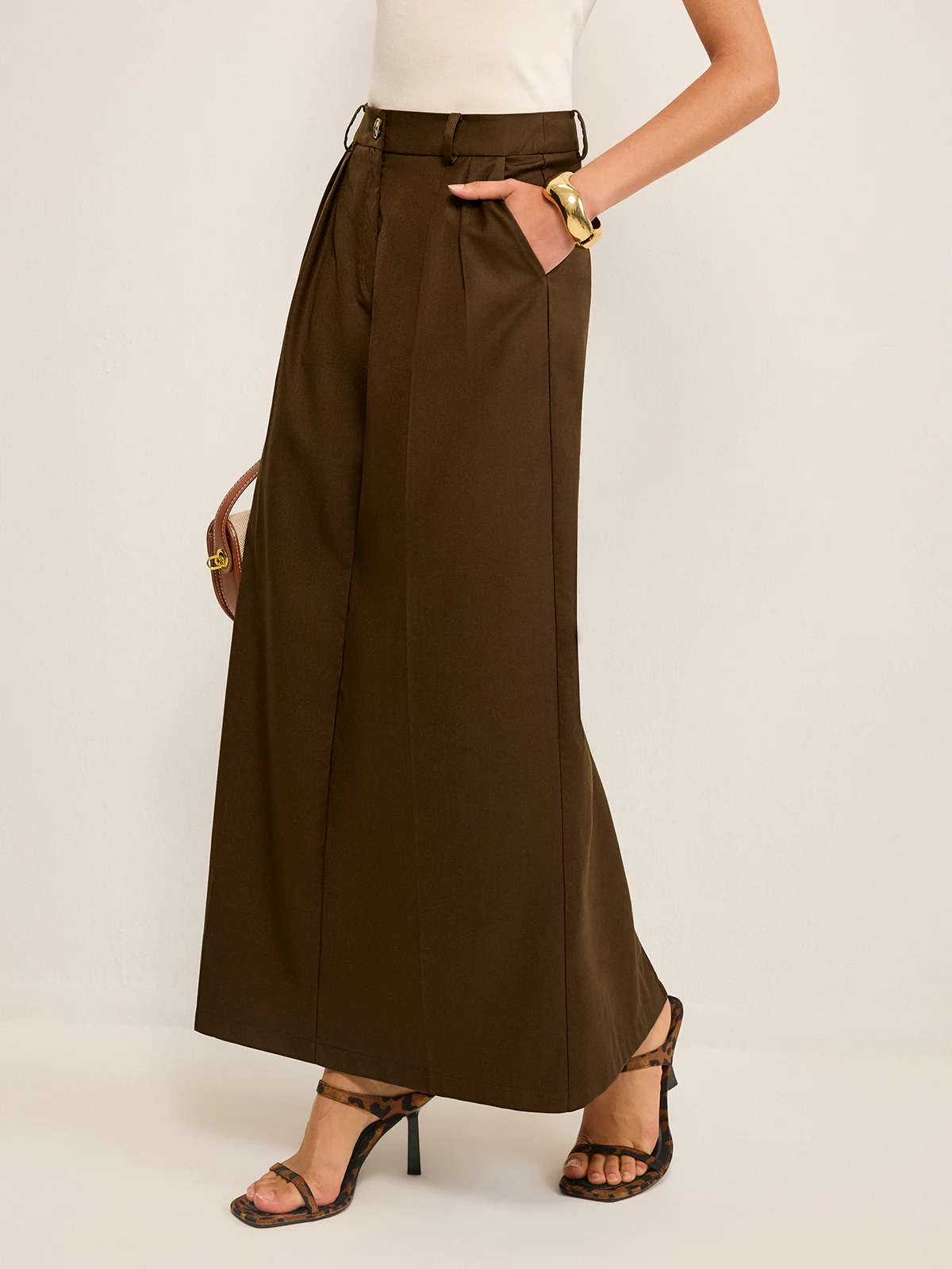 Pocketed High-Waisted Maxi Skirt - Takermore