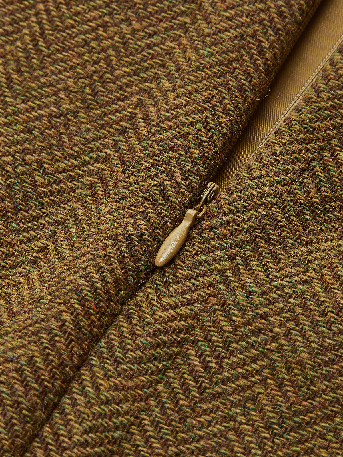 Wool-Blend Zipper Wrap Skirt - Takermore