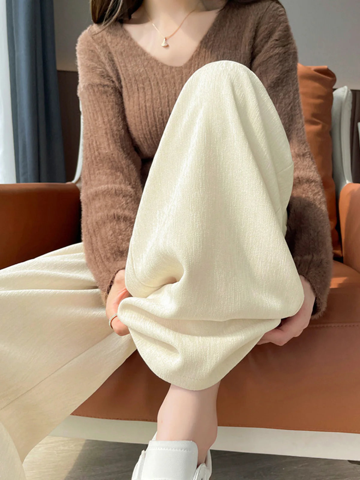 Casual Corduroy Pants Without Belt - Takermore