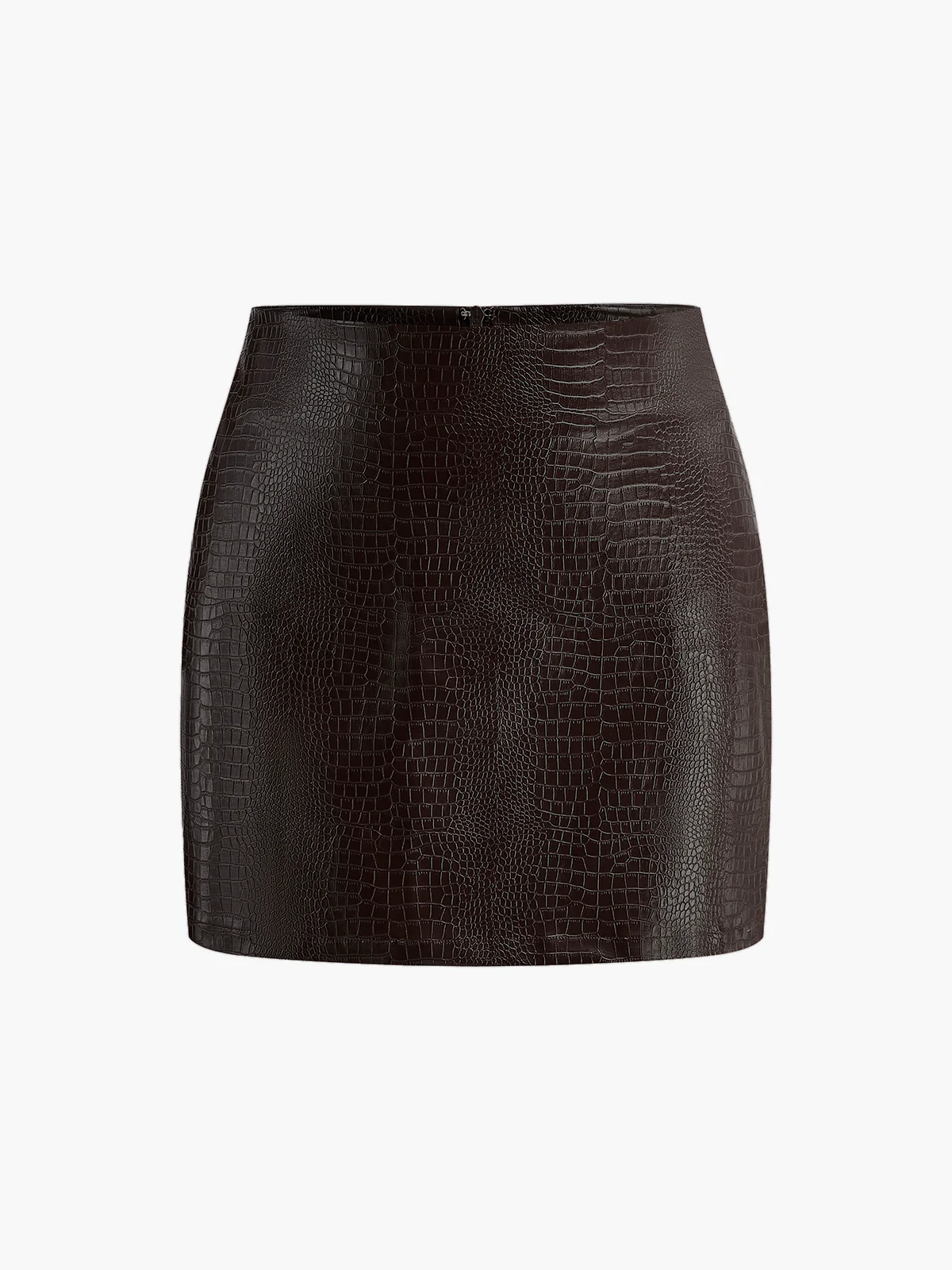 Faux Leather Textured Mini Skirt - Takermore
