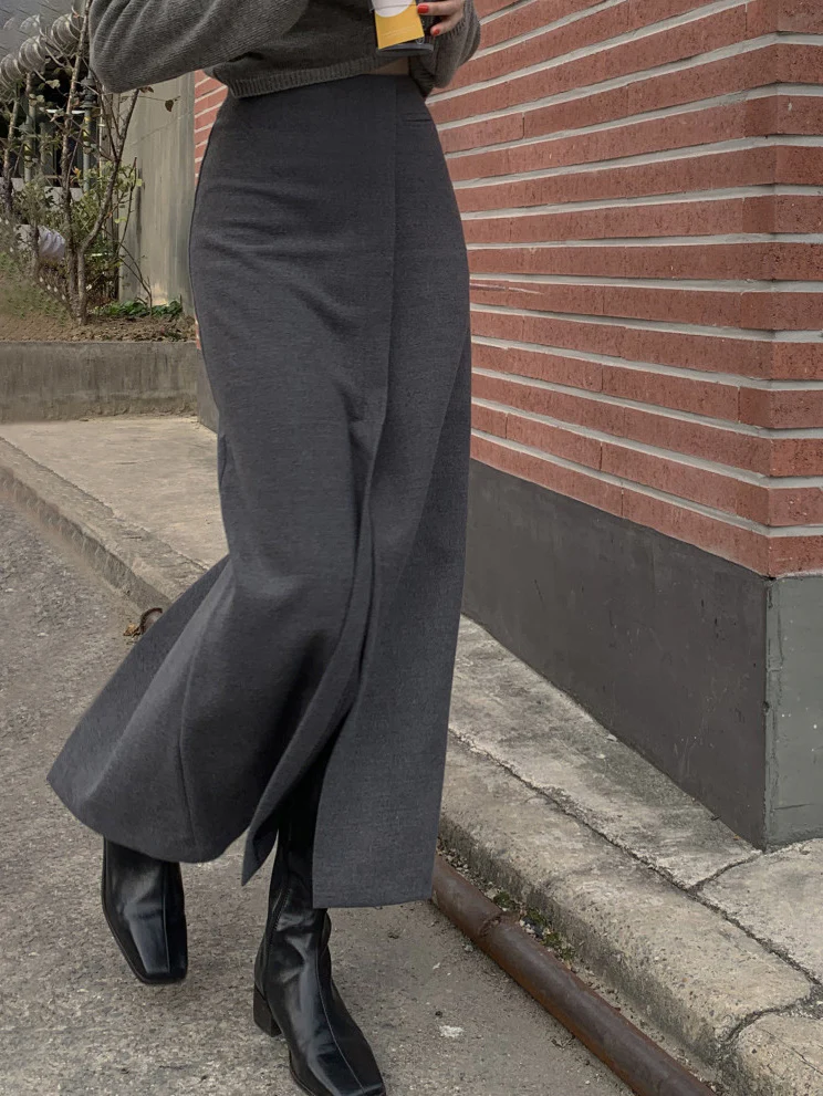 She's Effortless Slit Maxi Skirt - Takermore