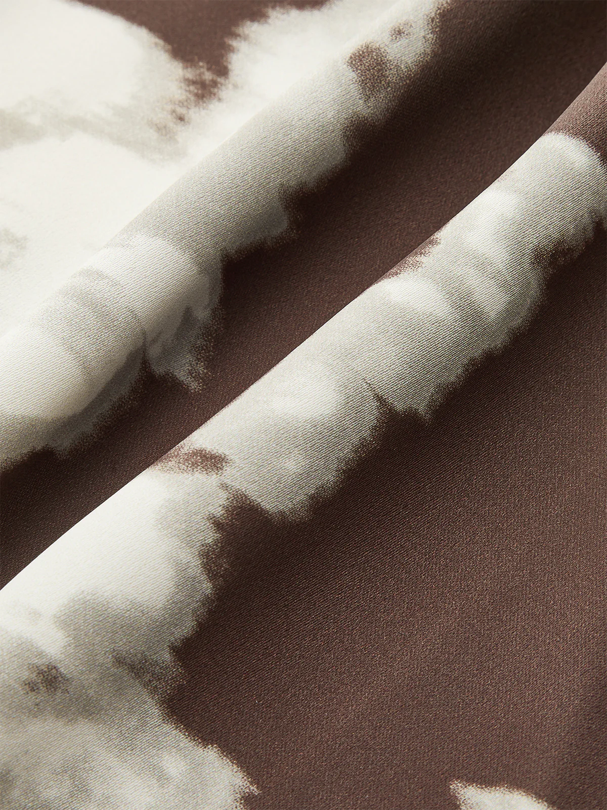 Satin Abstract Print Cowl Neck Cami Top - Takermore