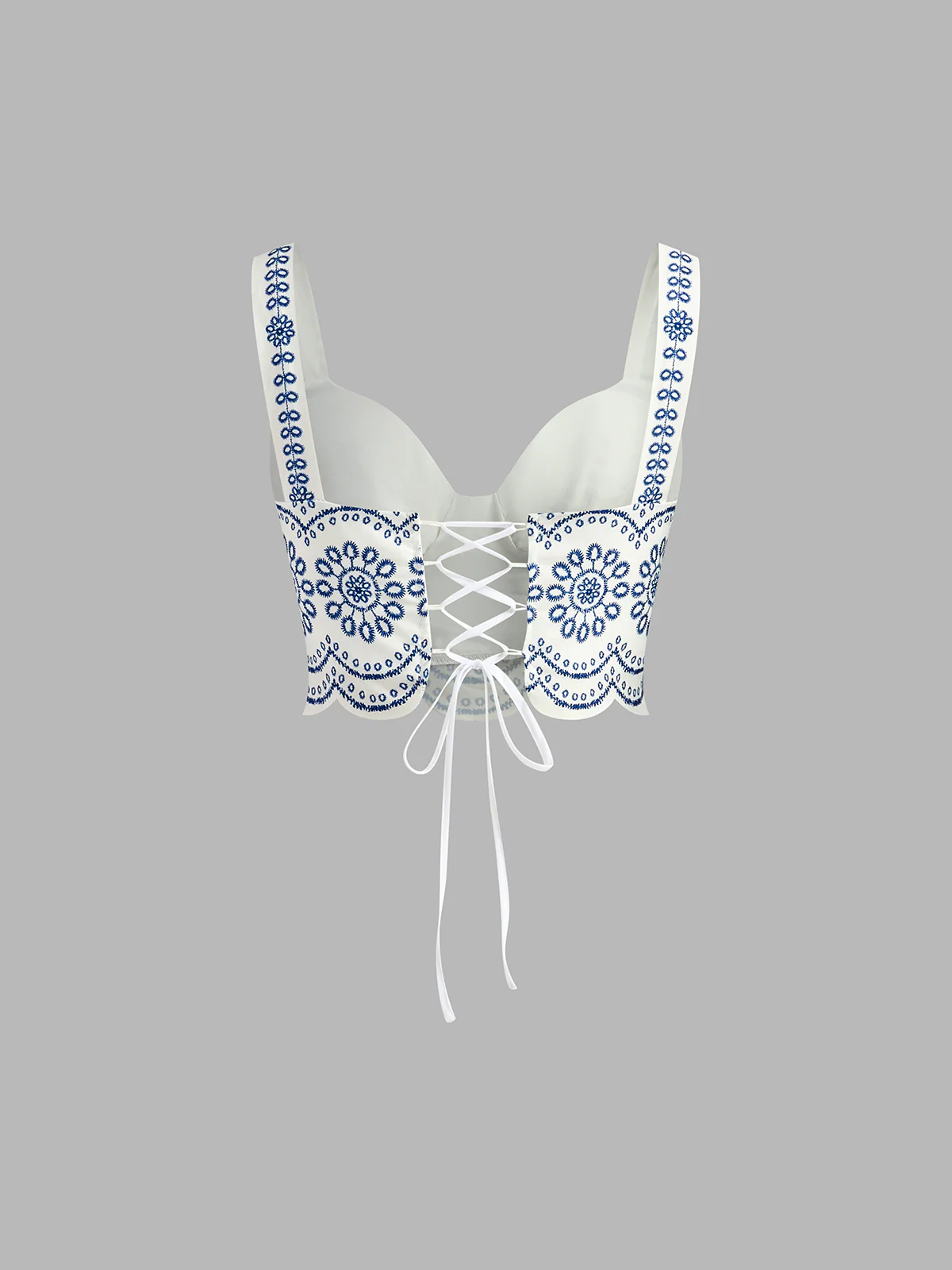 Printed Sleeveless Tie Back Skirt Set - Takermore