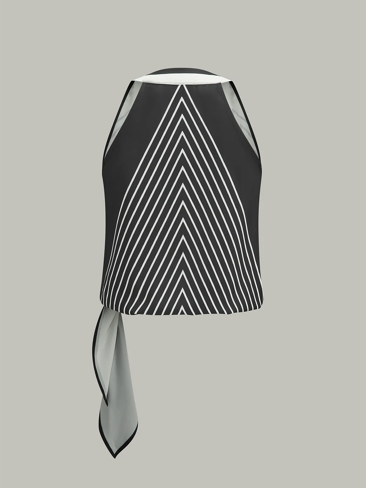 Striped Wrap-Front Knotted Top - Takermore