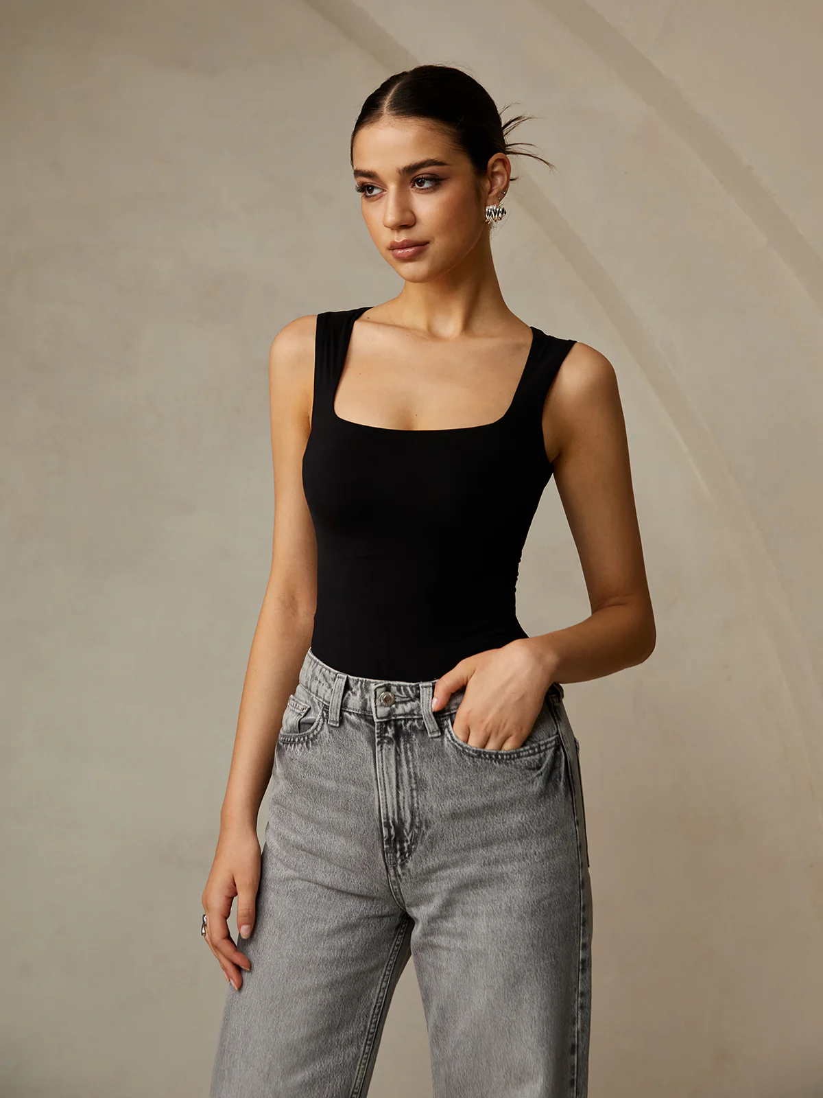 Casual Plain Strappy Top - Takermore