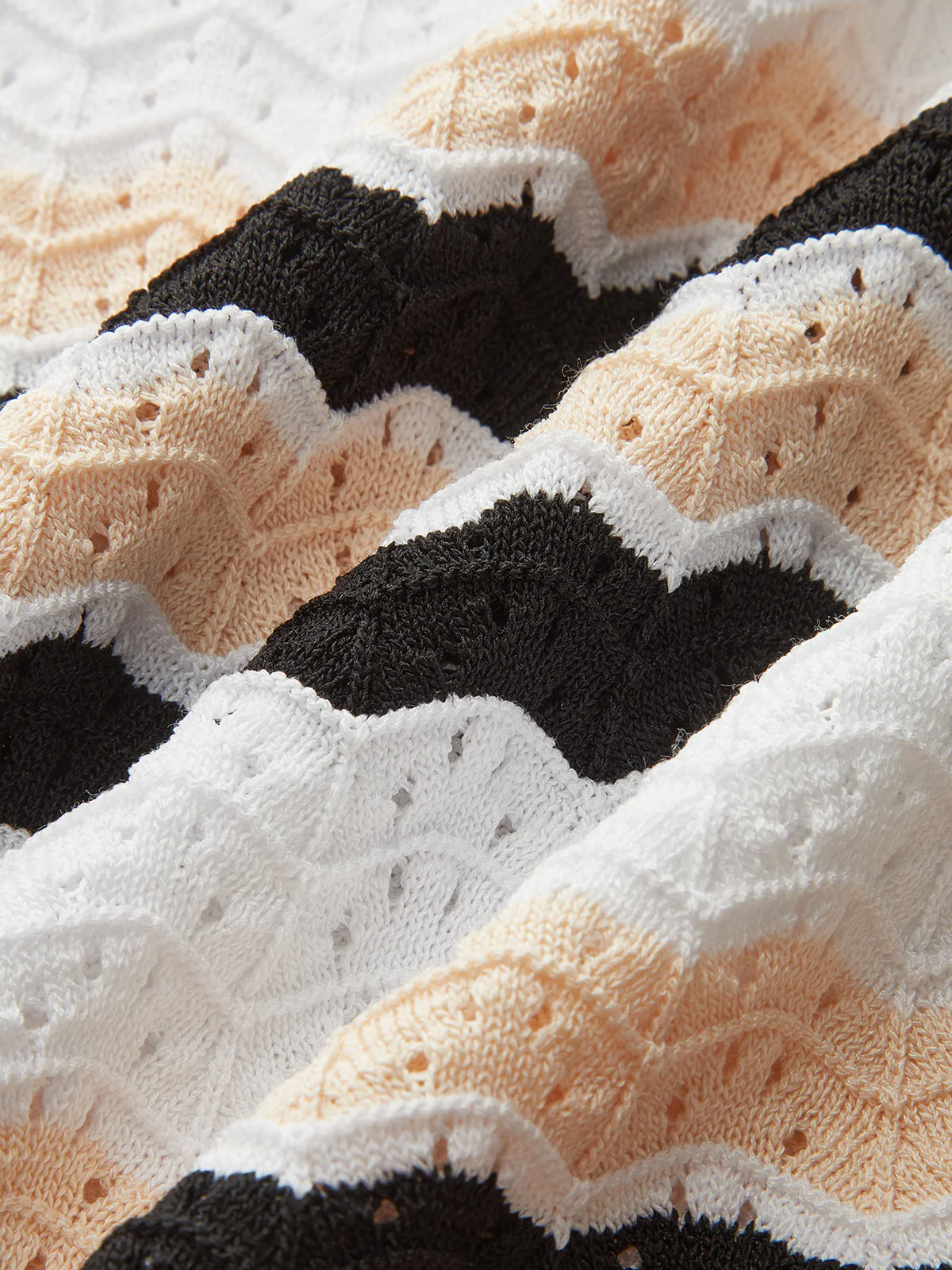 Striped Hem Knit Maxi Skirt - Takermore