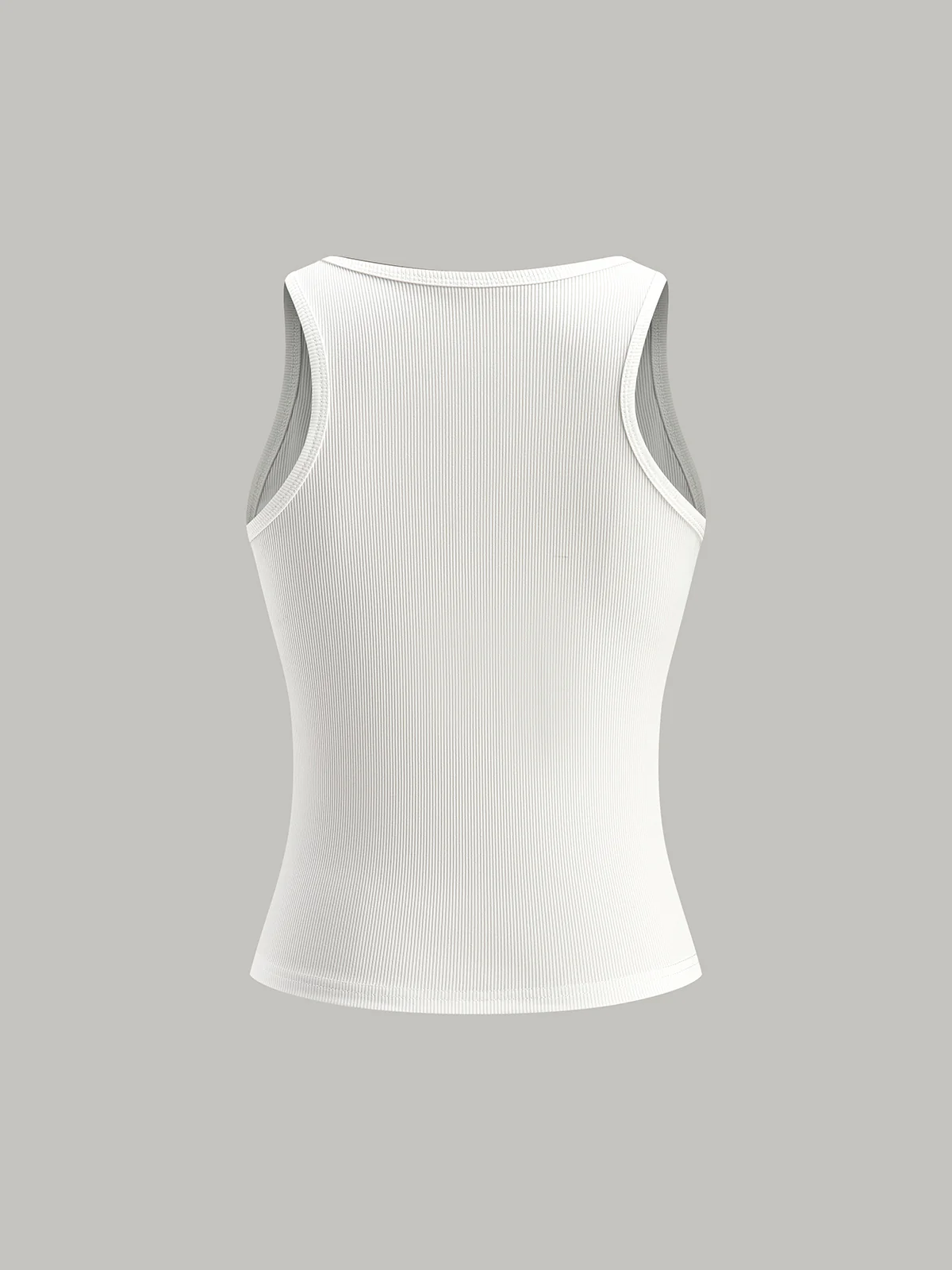 Ribbed Knit Top With Metal Detail - Takermore