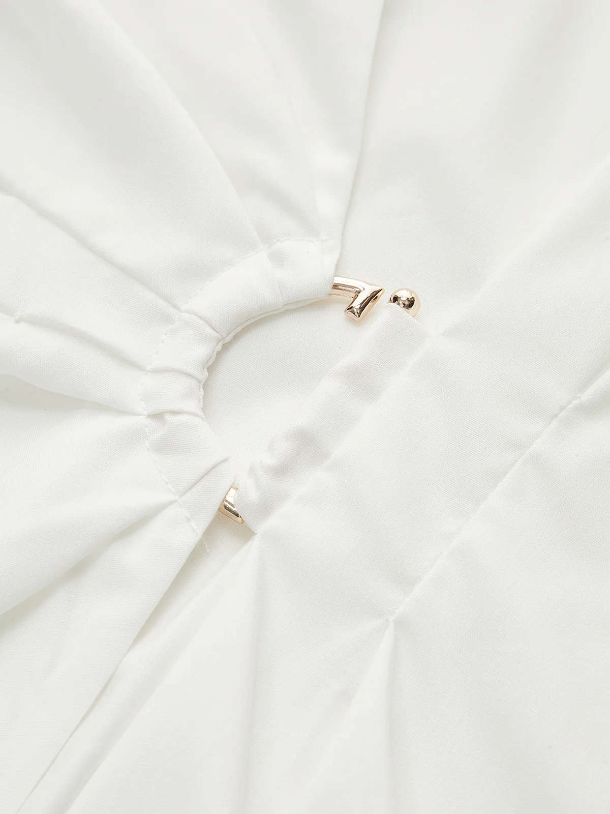 Asymmetric Wrap Shirt with Metal Buckle - Takermore