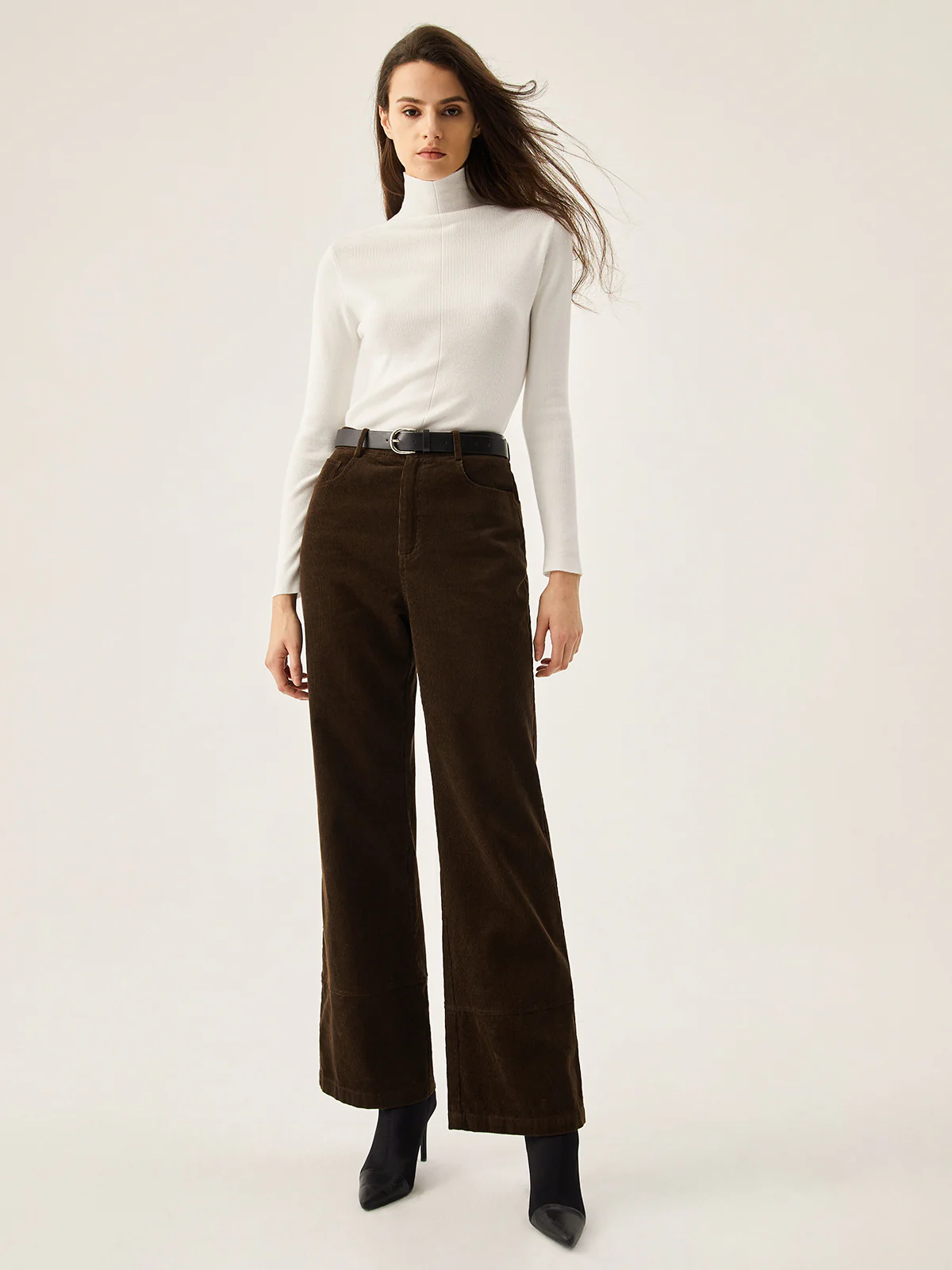 Corduroy Wide Leg Pocket Pants - Takermore