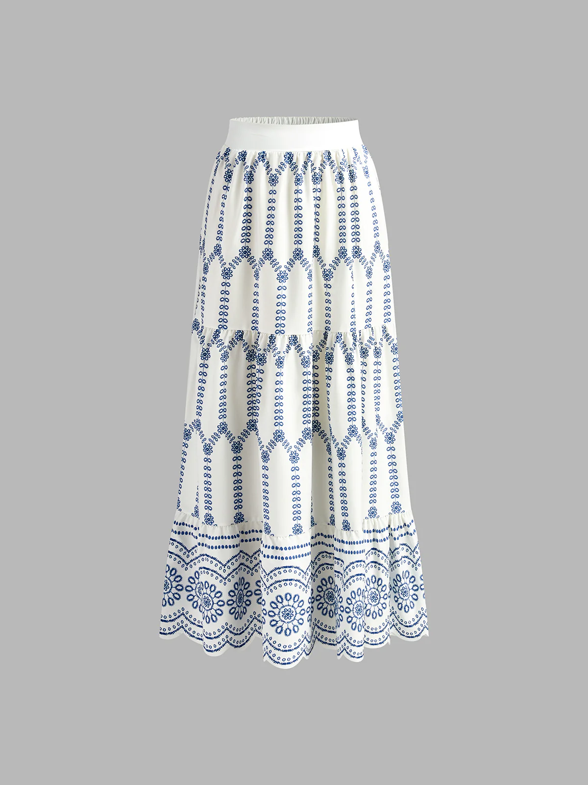 Printed Sleeveless Tie Back Skirt Set - Takermore